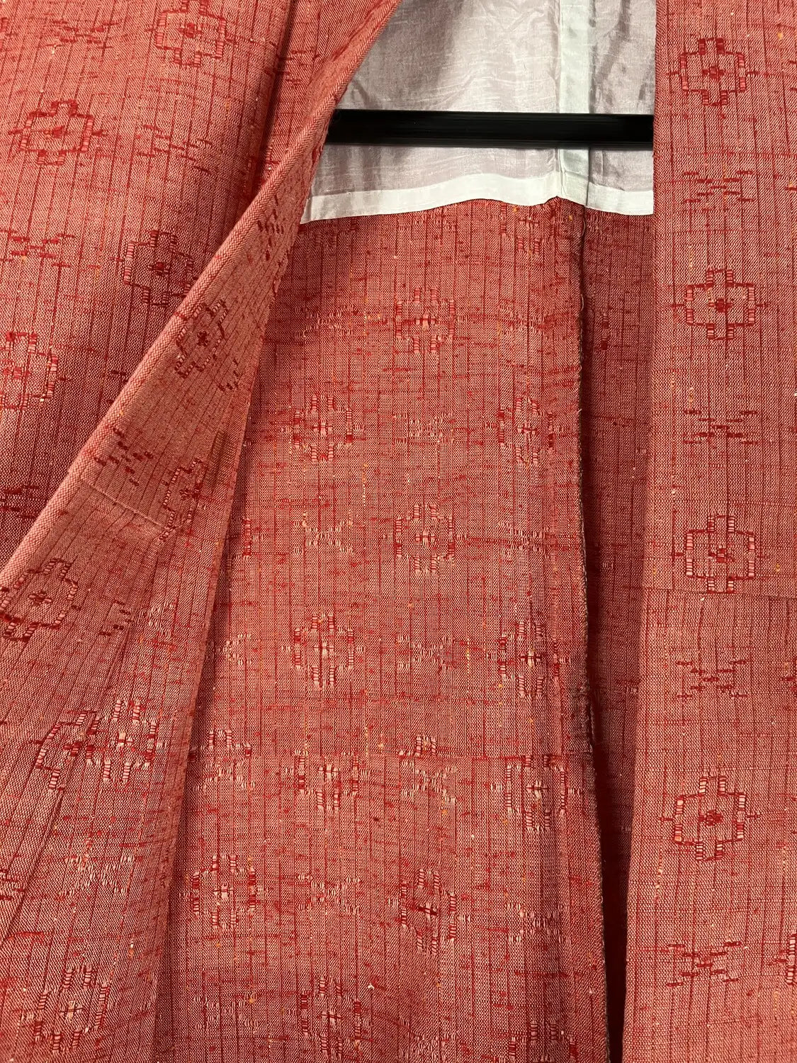 Vintage tsumugi kimono -Red Casual -