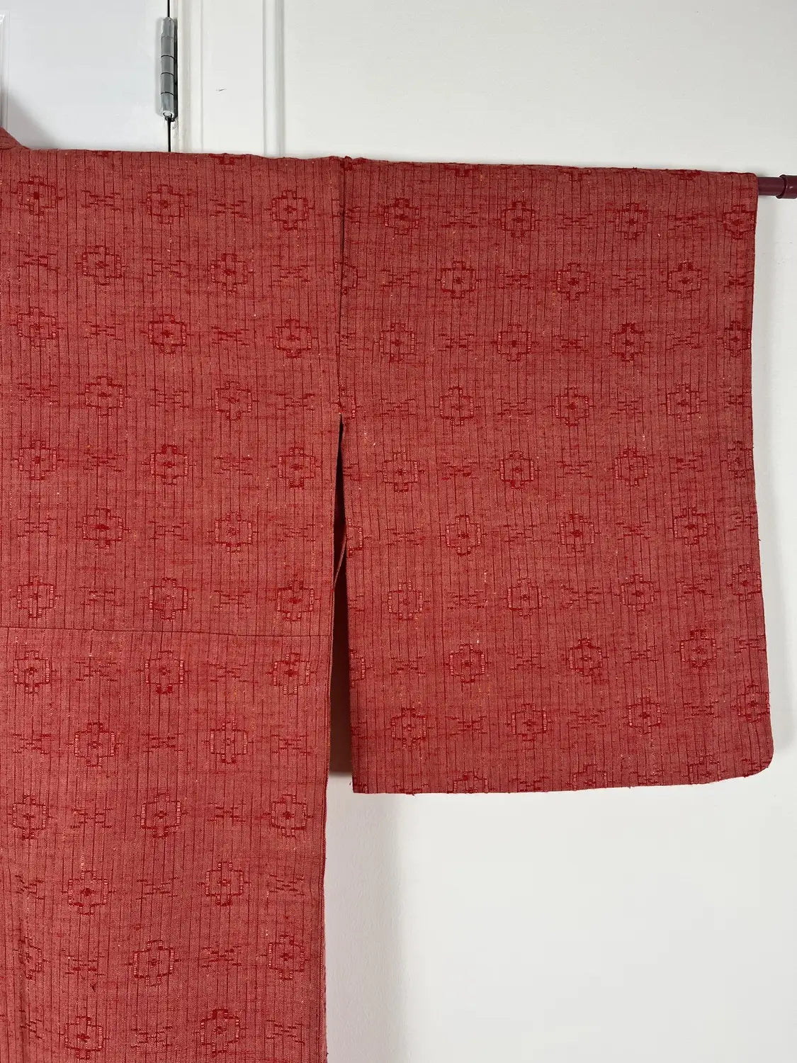 Vintage tsumugi kimono -Red Casual -