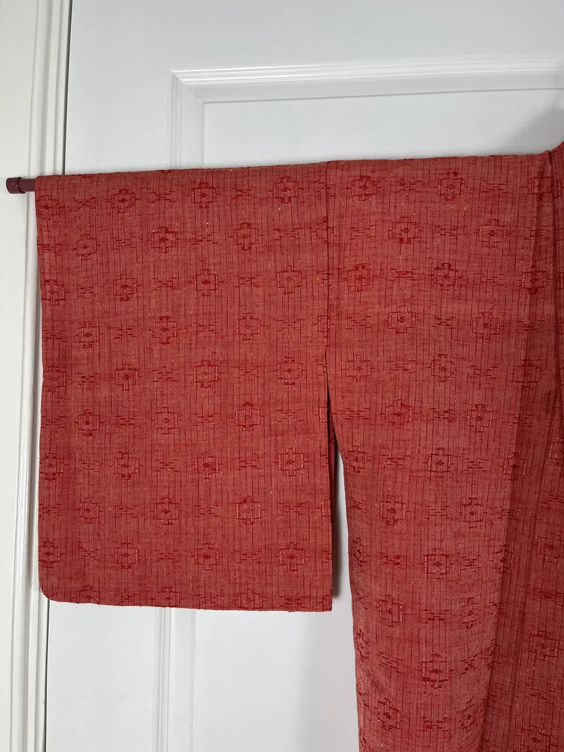 Vintage tsumugi kimono -Red Casual -