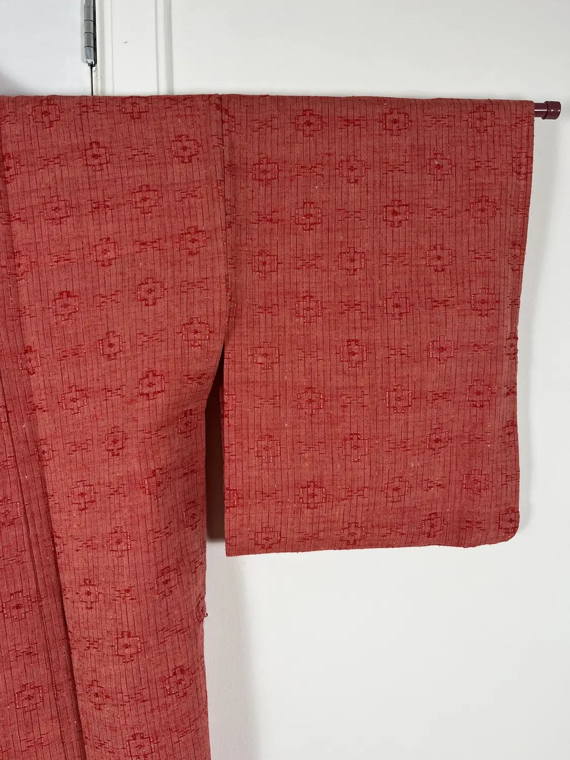 Vintage tsumugi kimono -Red Casual -