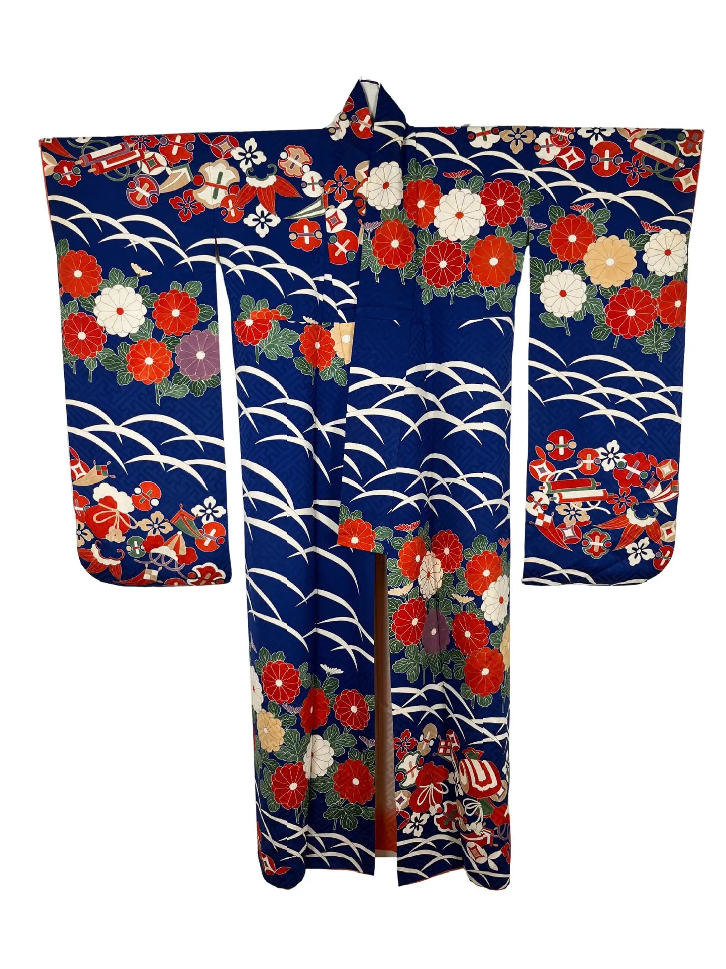 Vintage Furisode - Navy Ultimate Luxury -