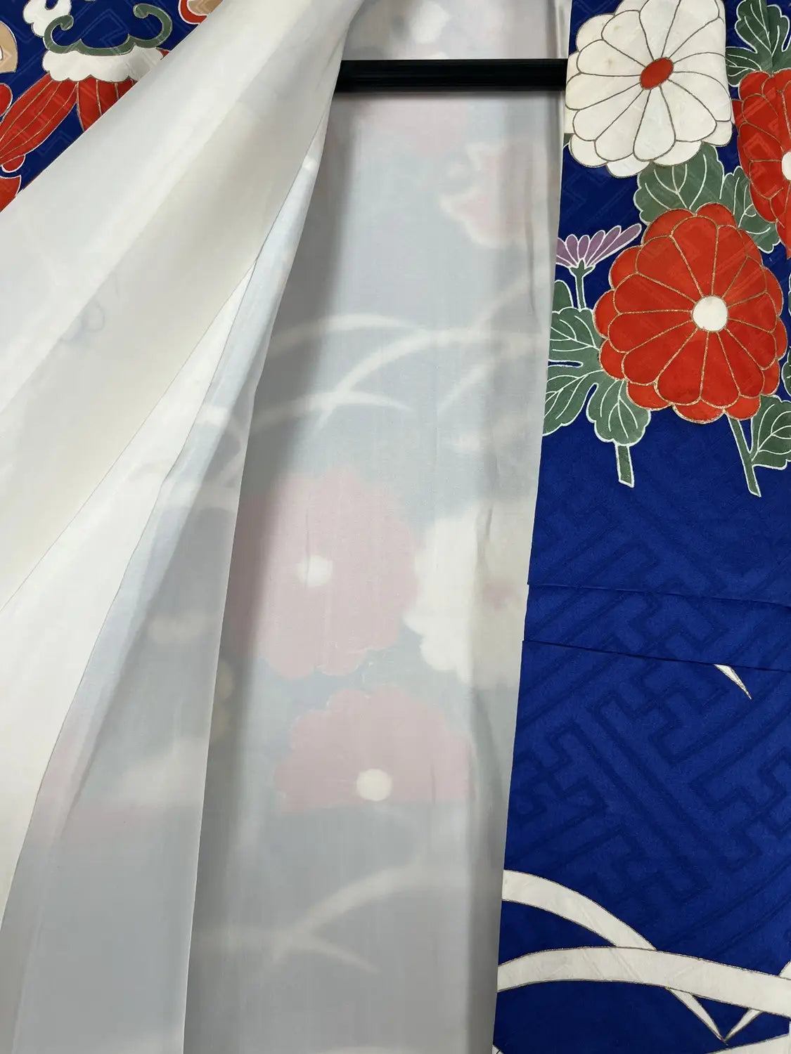 Vintage Furisode - Navy Ultimate Luxury -