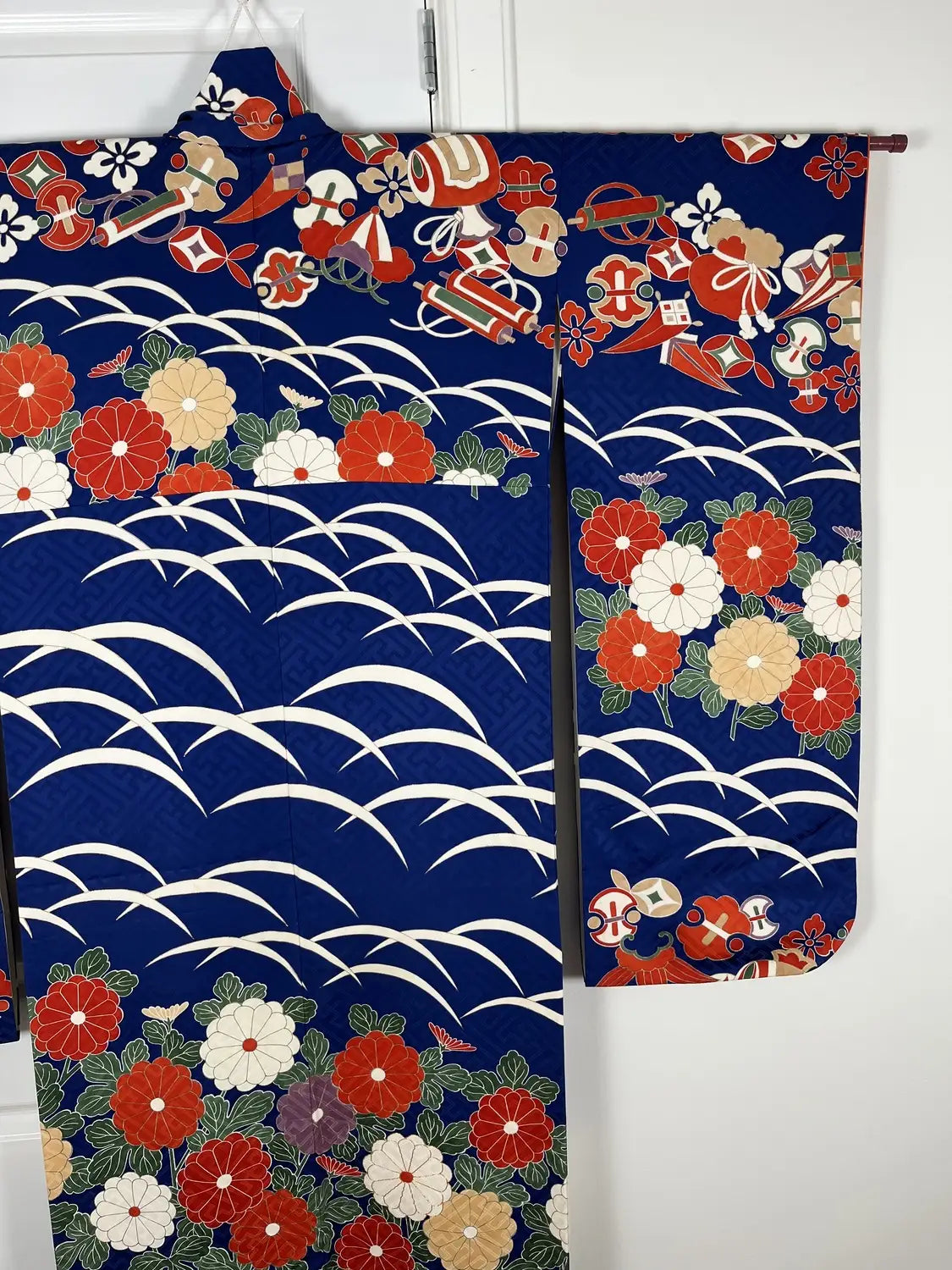 Vintage Furisode - Navy Ultimate Luxury -