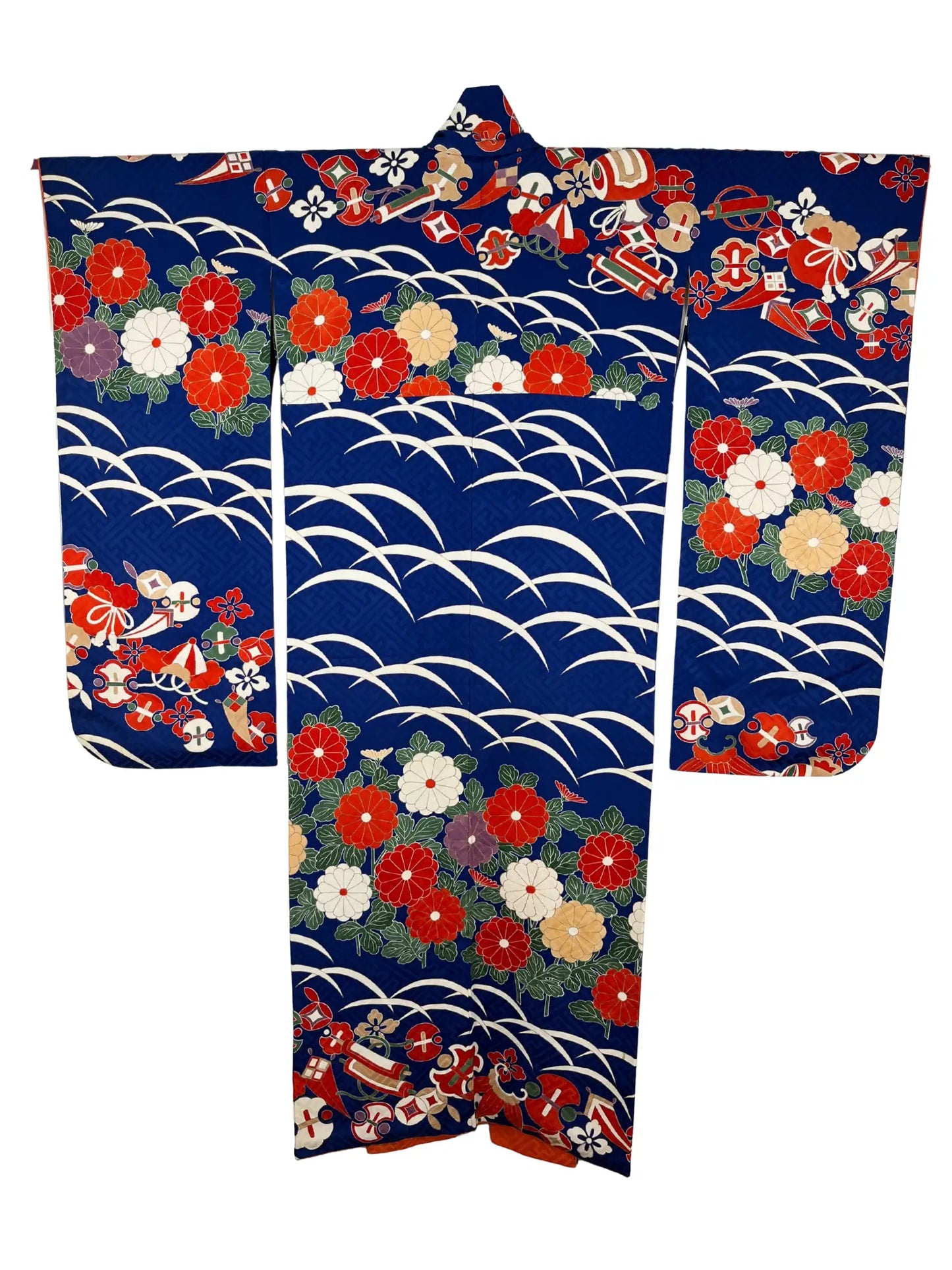 Vintage Furisode - Navy Ultimate Luxury -