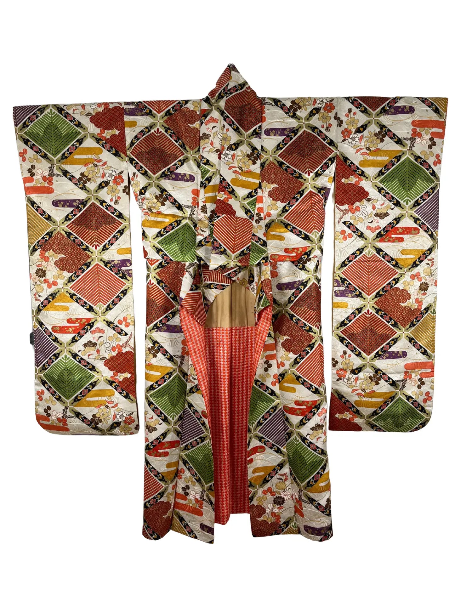 Vintage Furisode - Auspicious Diamond Motif - Hallelujah original arrange