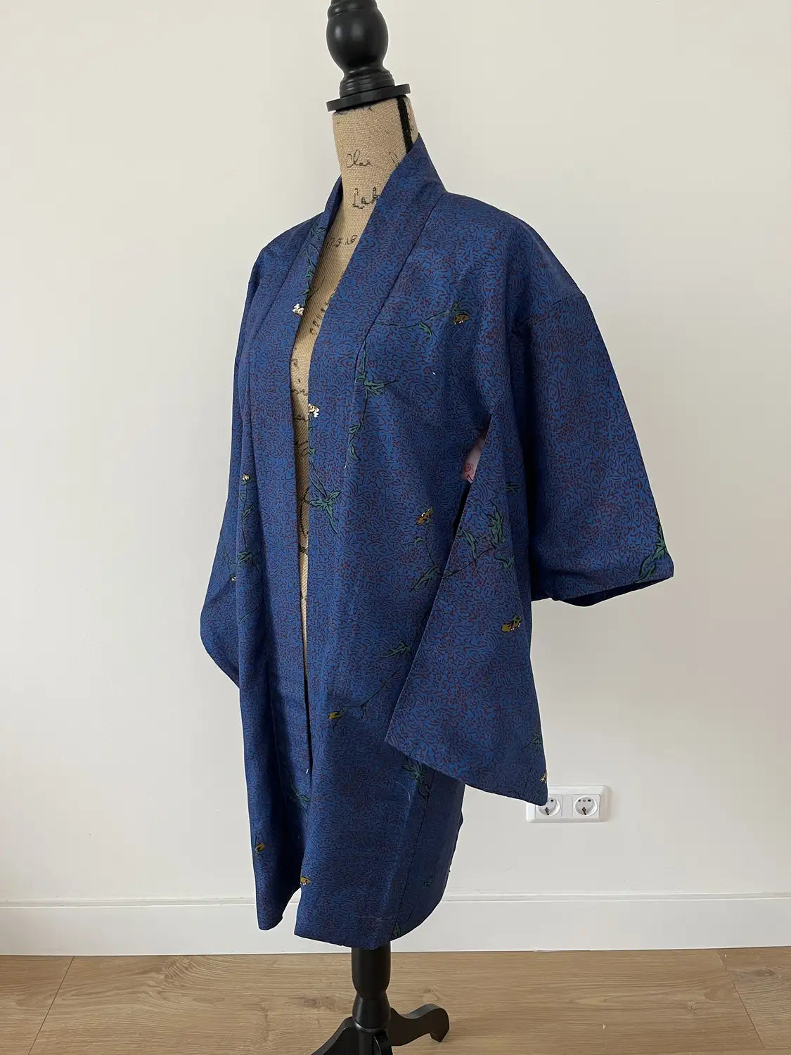 Vintage Color Haori - Blue Floral Extravaganza -