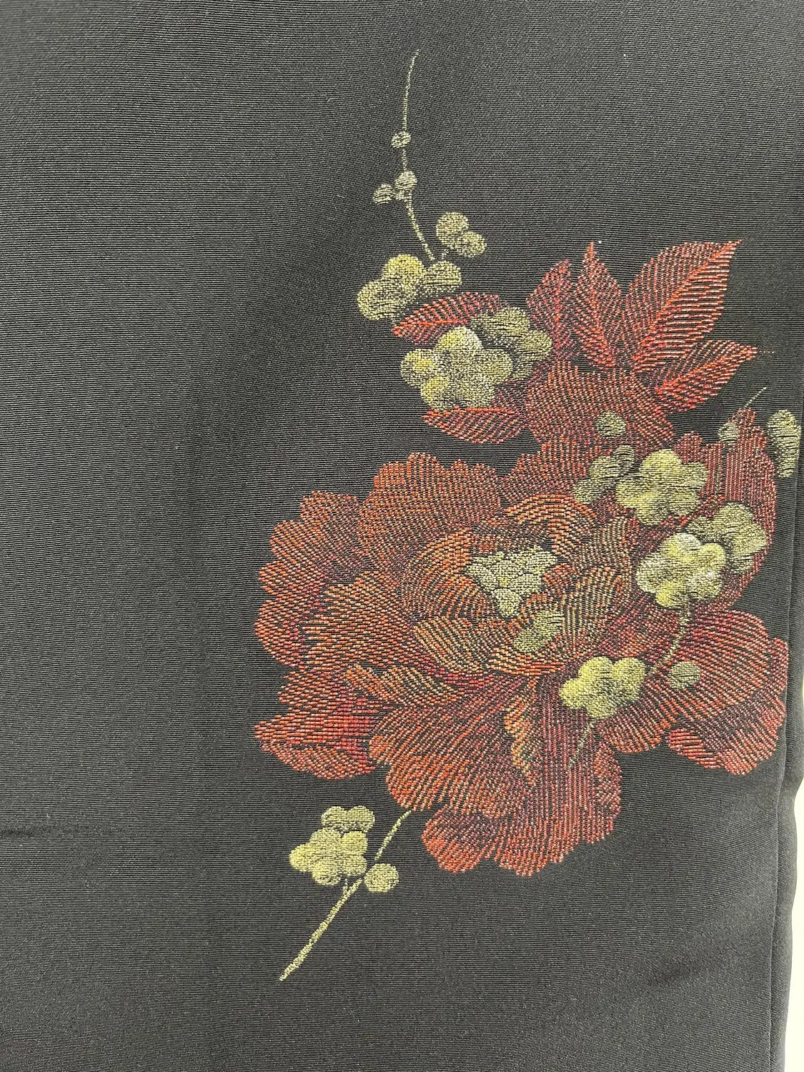 Vintage Black Haori - Graceful Petals -