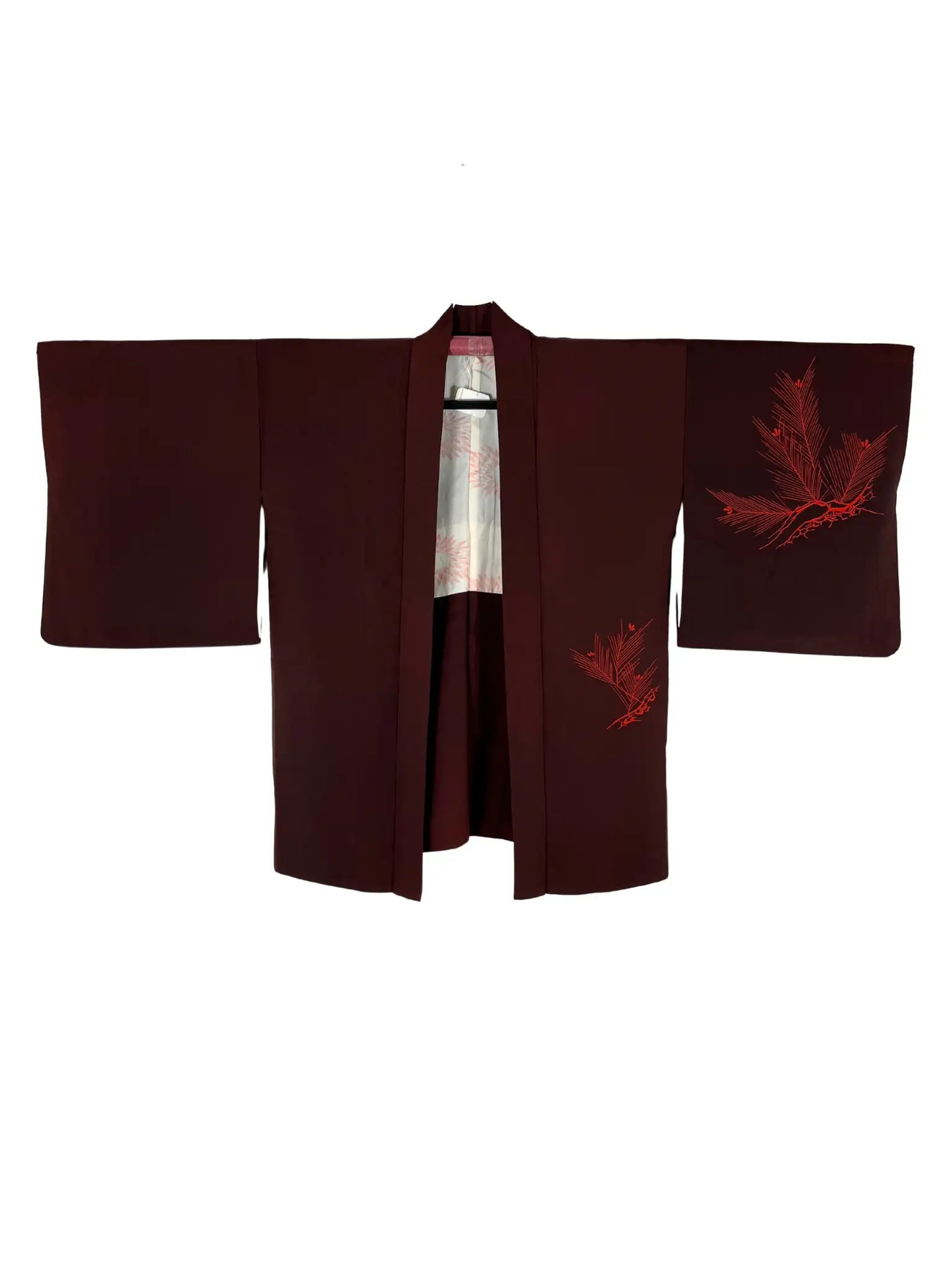 Vintage Color Haori - Brown Traditional Japanese pine tree-