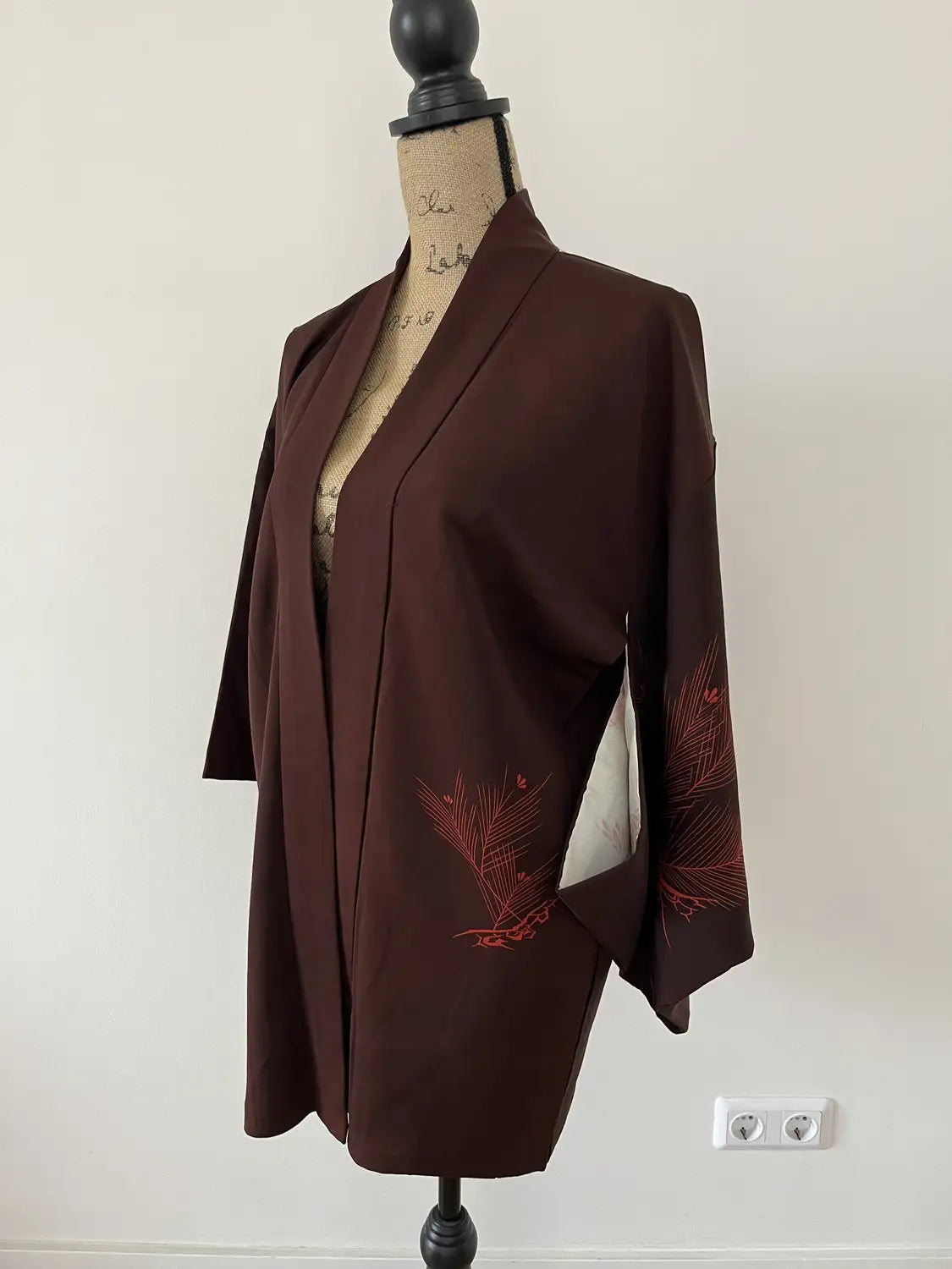 Vintage Color Haori - Brown Traditional Japanese pine tree-