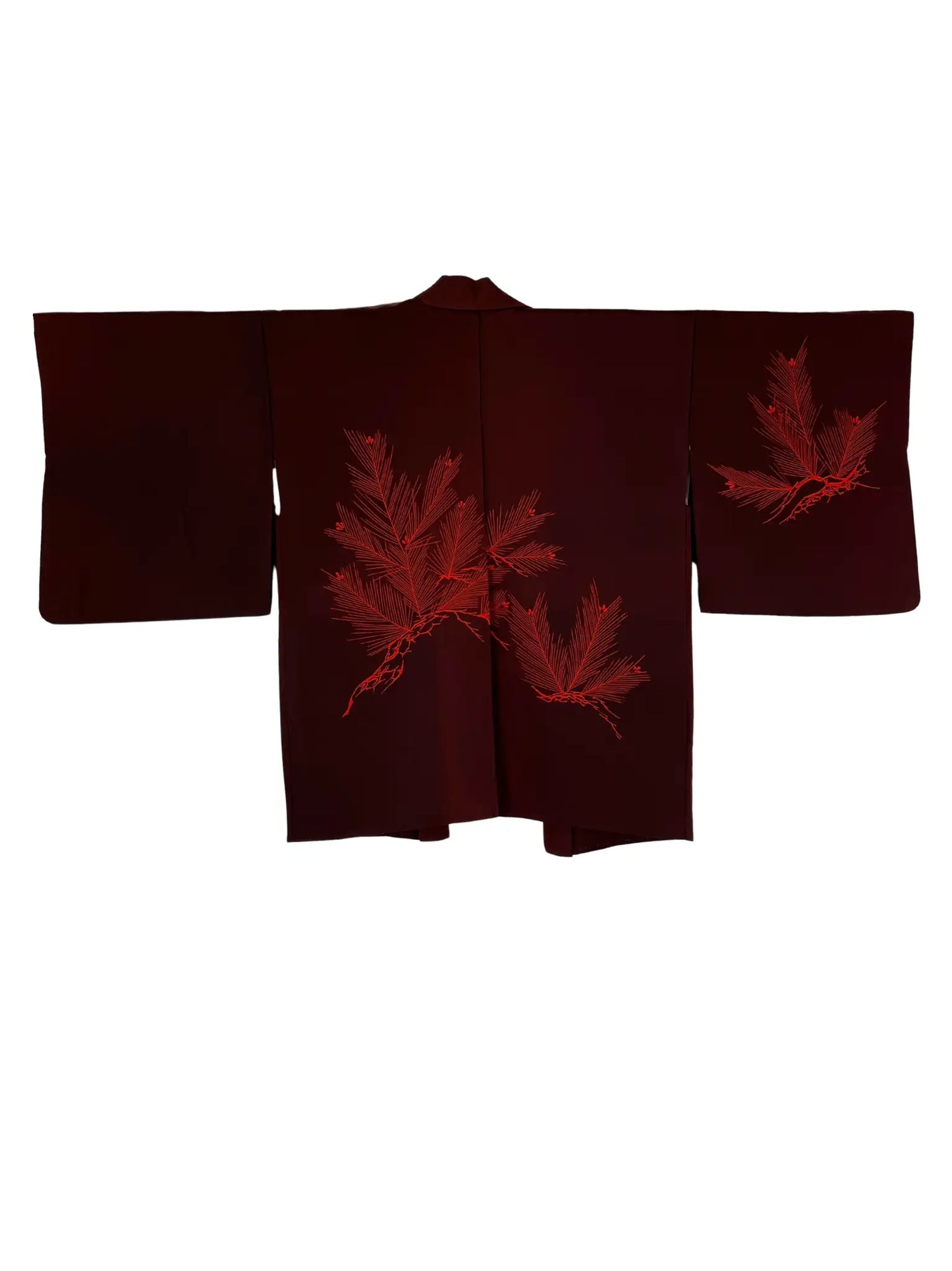 Vintage Color Haori - Brown Traditional Japanese pine tree-