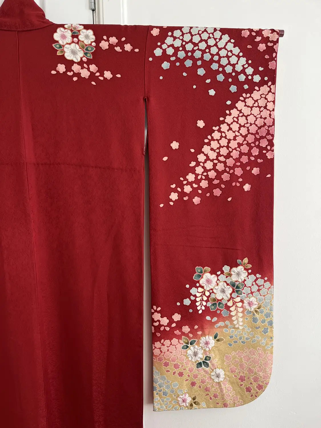Vintage Furisode - Deepred Phantom Tsujigahana -