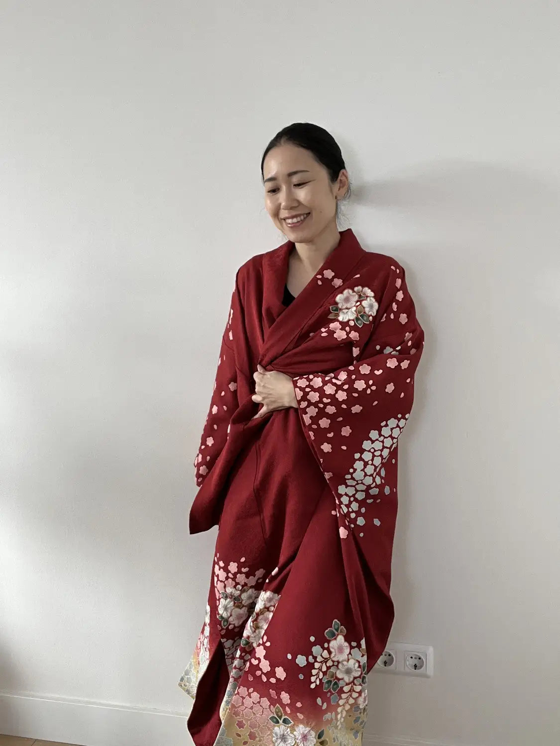 Vintage Furisode - Deepred Phantom Tsujigahana -