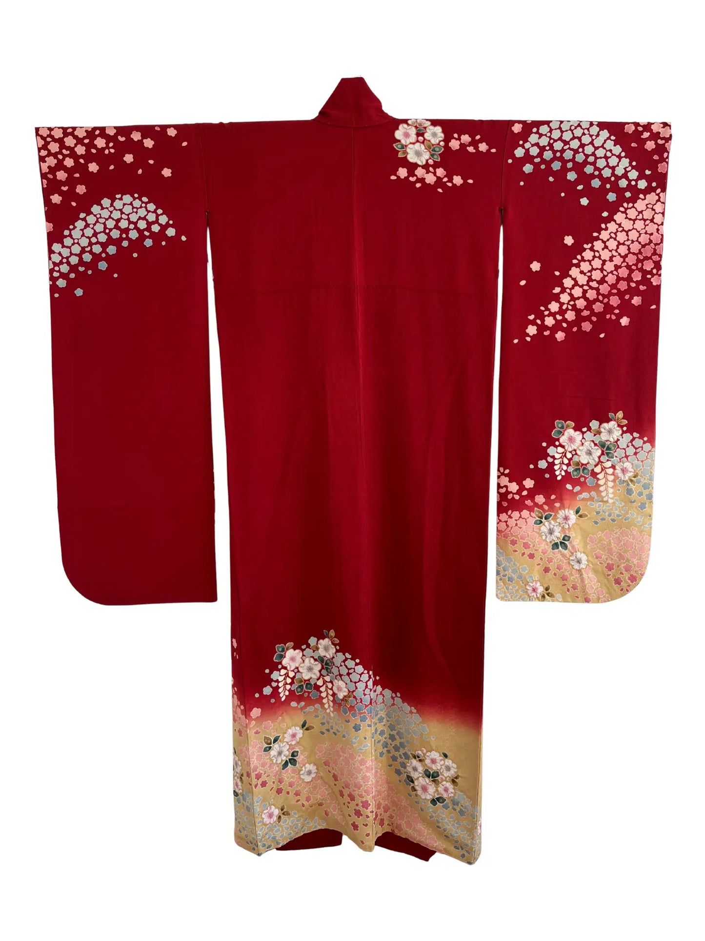 Vintage Furisode - Deepred Phantom Tsujigahana -