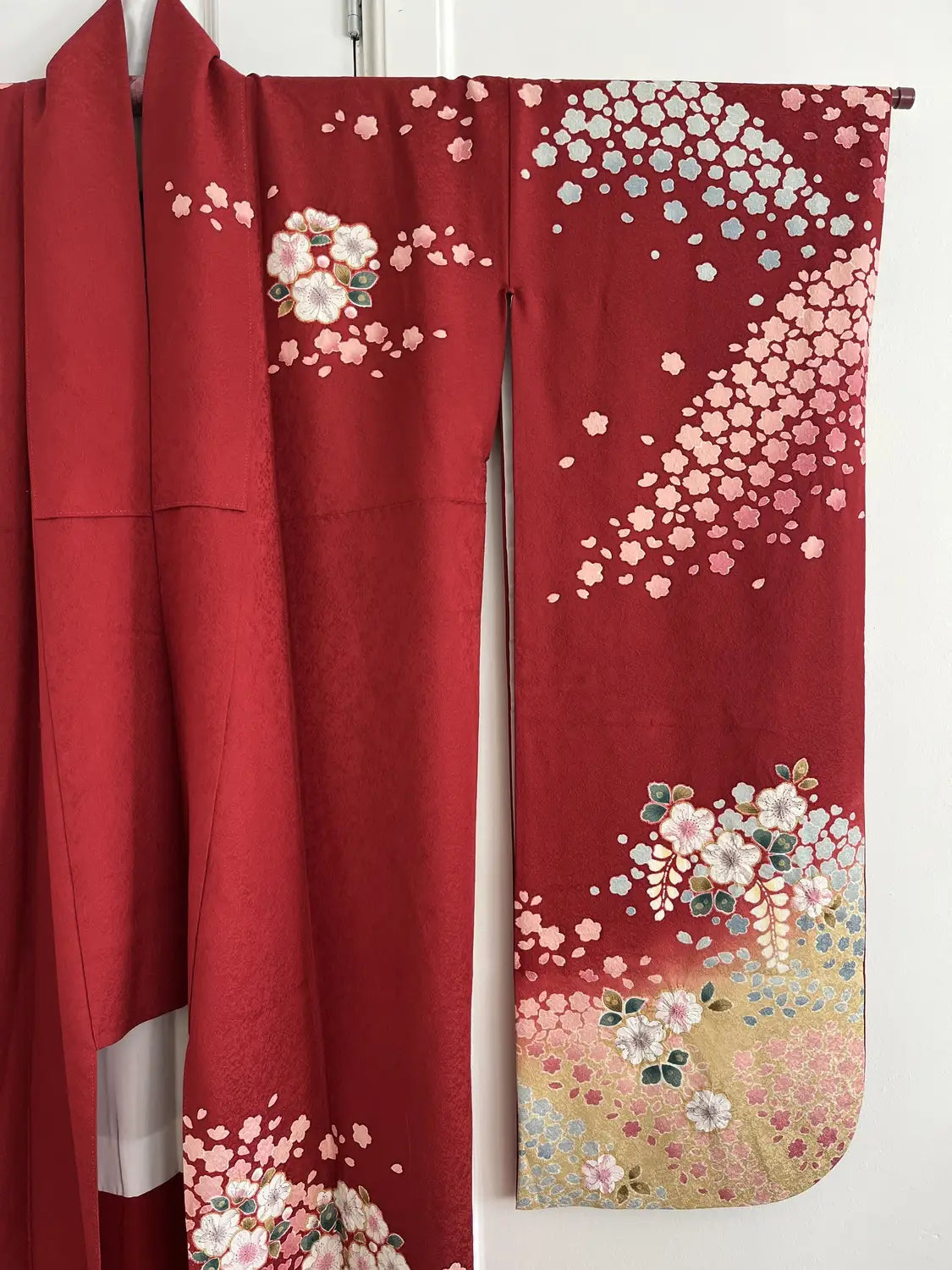 Vintage Furisode - Deepred Phantom Tsujigahana -