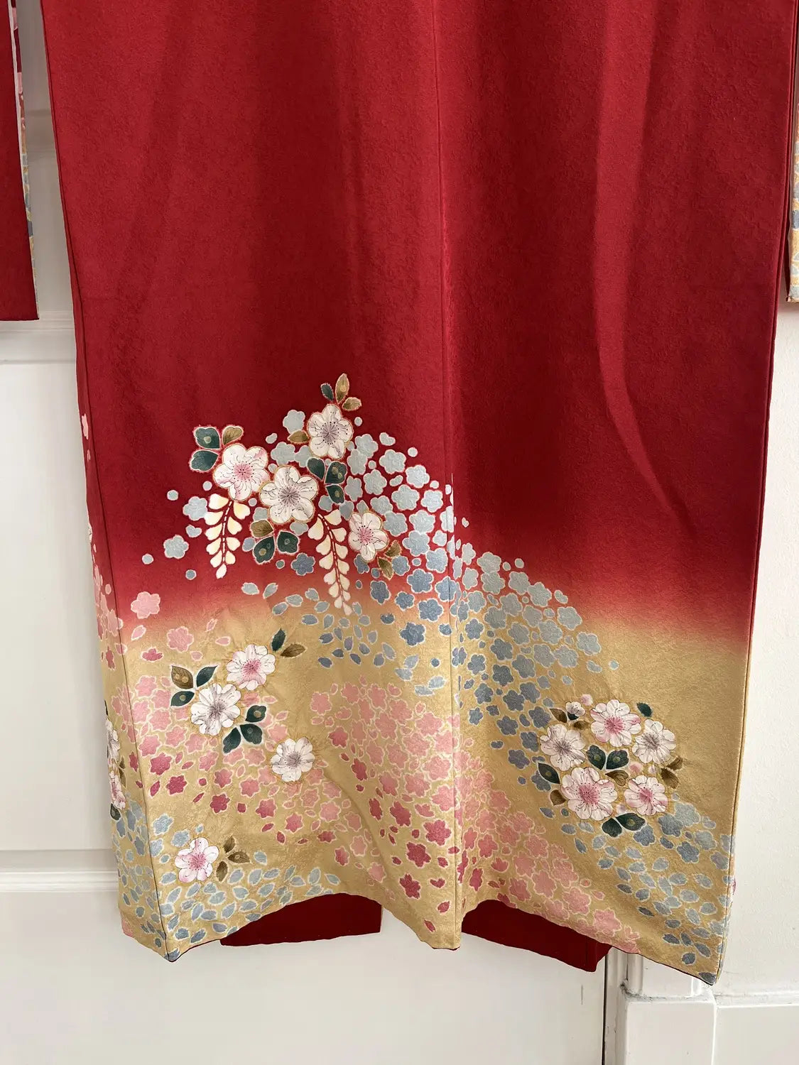 Vintage Furisode - Deepred Phantom Tsujigahana -