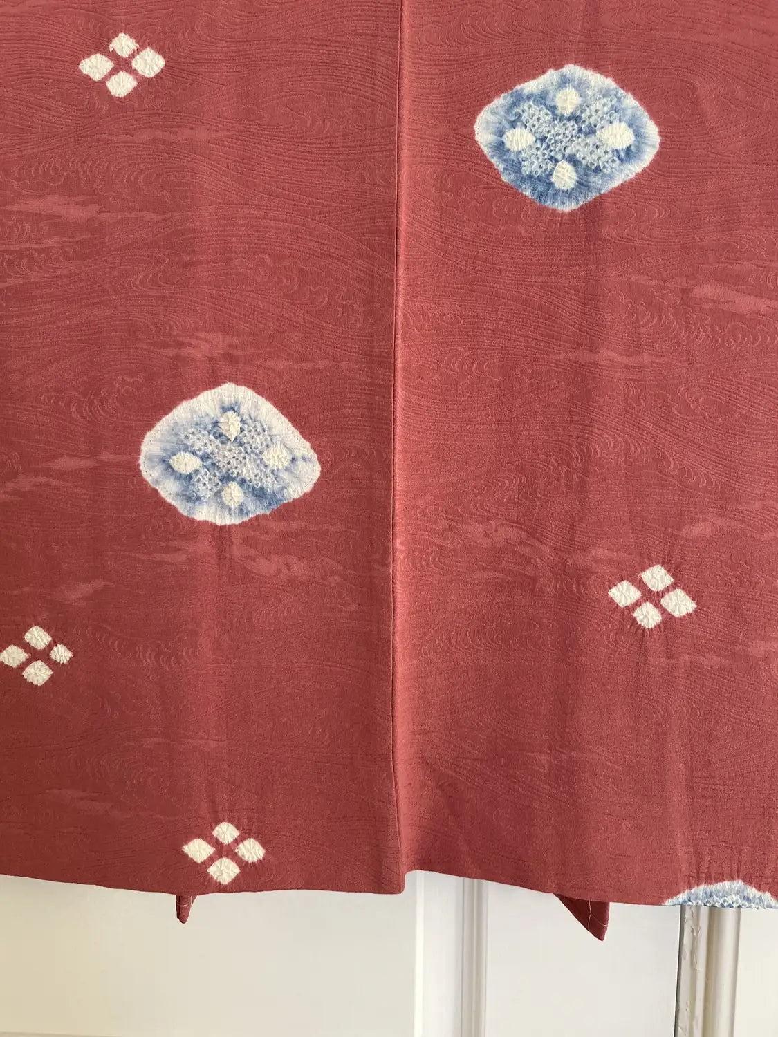 Vintage Color Haori - Calm pink Scattered Shibori Motif -