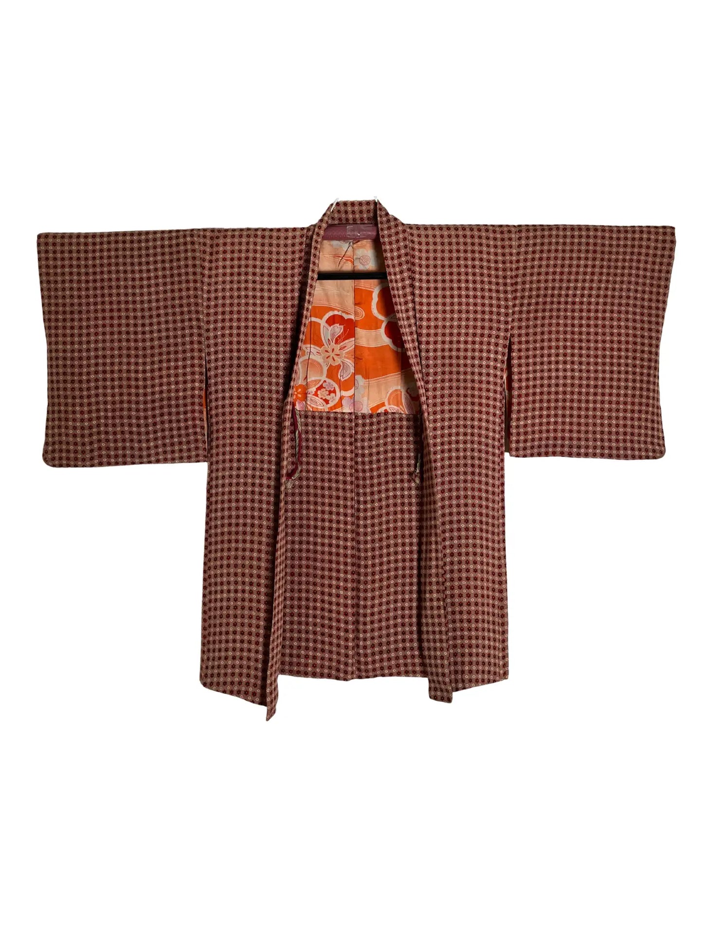 Vintage Color Haori - Ume & Momo Check Design -