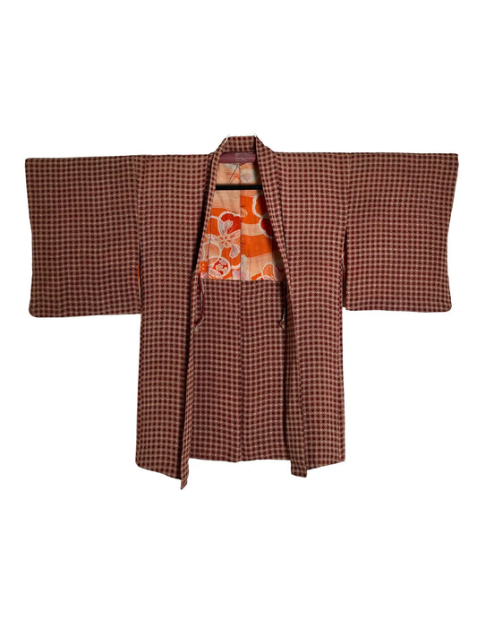 Vintage Color Haori - Ume & Momo Check Design -