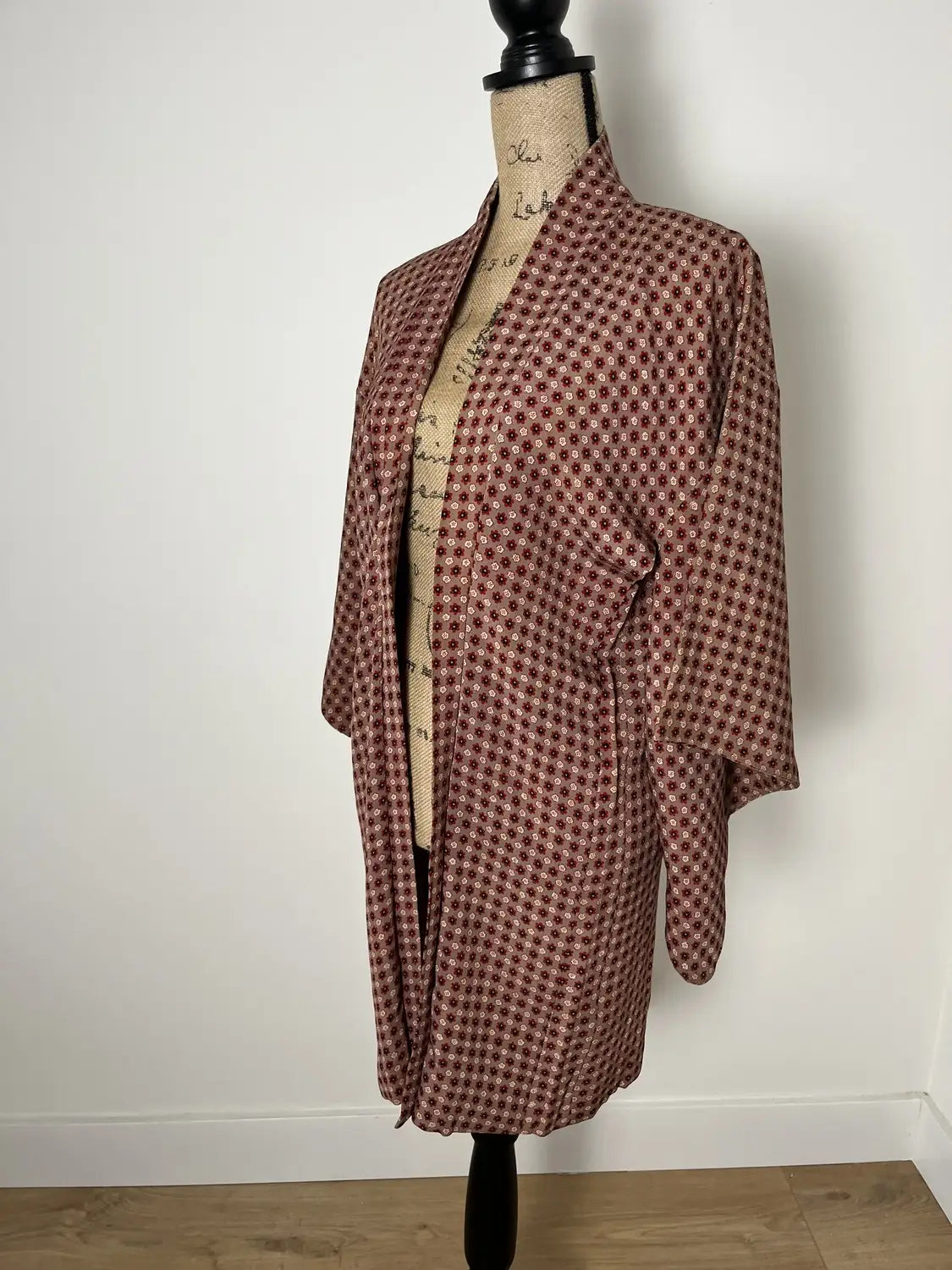 Vintage Color Haori - Ume & Momo Check Design -