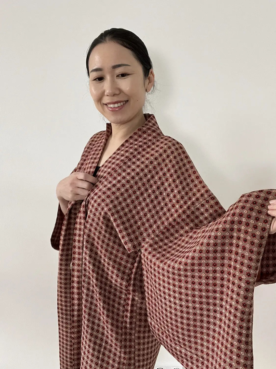 Vintage Color Haori - Ume & Momo Check Design -