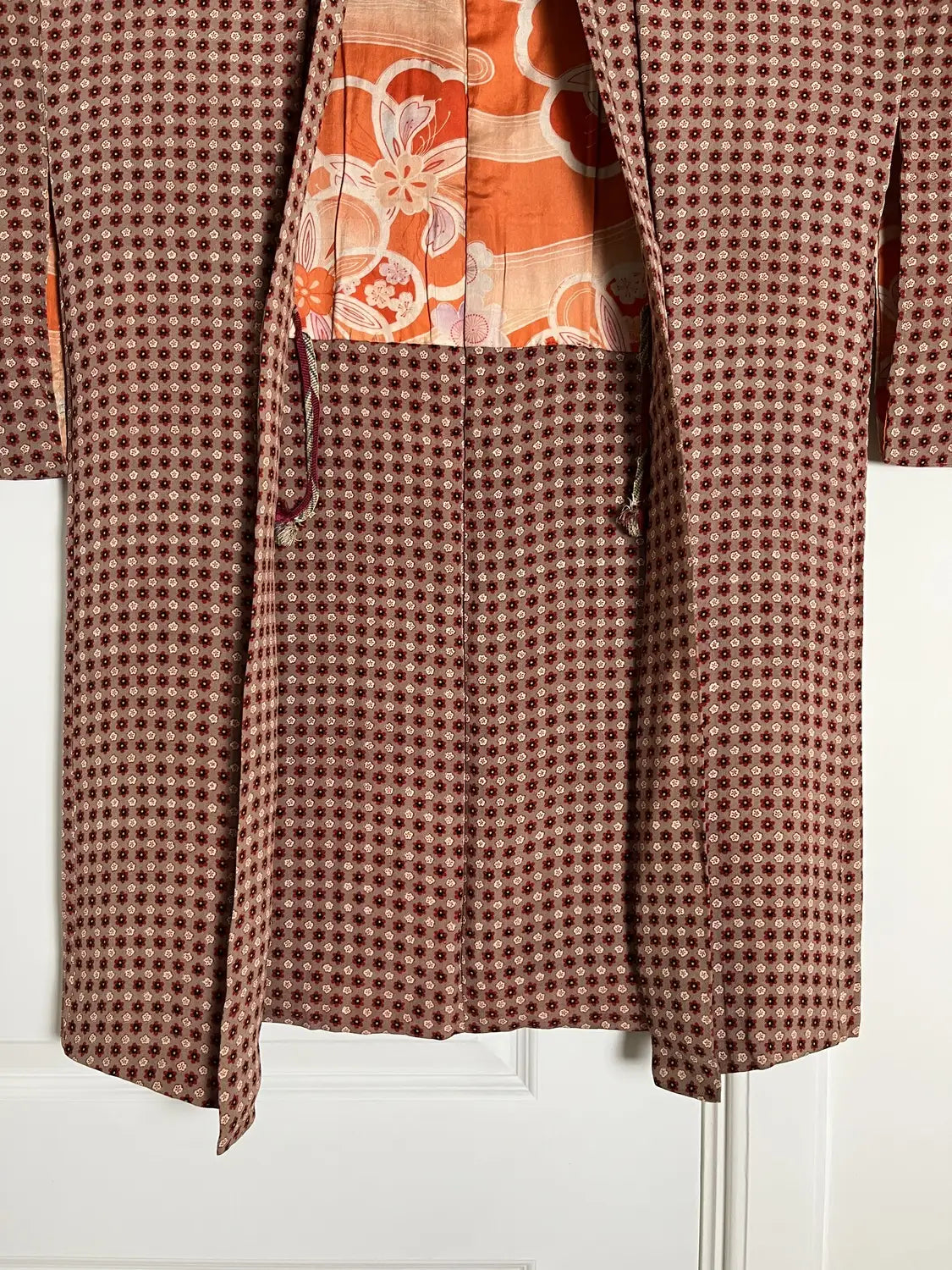 Vintage Color Haori - Ume & Momo Check Design -