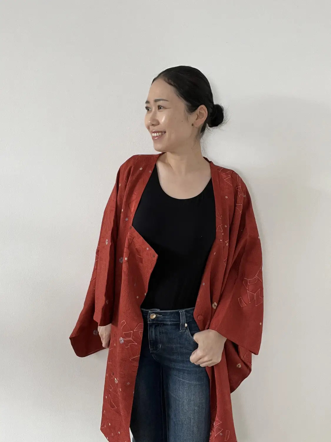 Manteau Michiyuki -Petite Étoile Rouge-Marron -