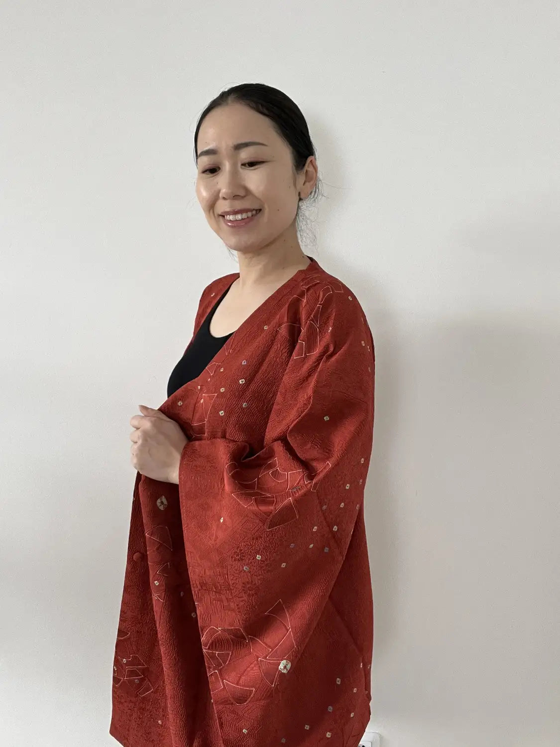 Manteau Michiyuki -Petite Étoile Rouge-Marron -