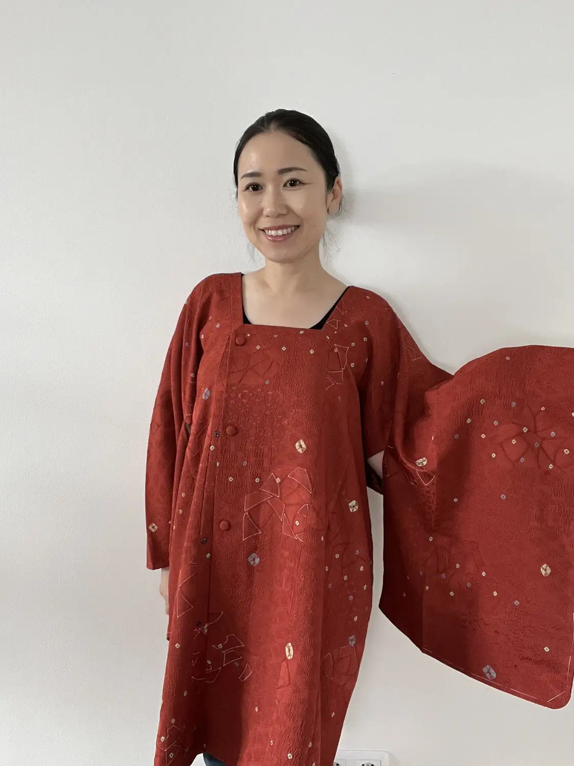 Manteau Michiyuki -Petite Étoile Rouge-Marron -