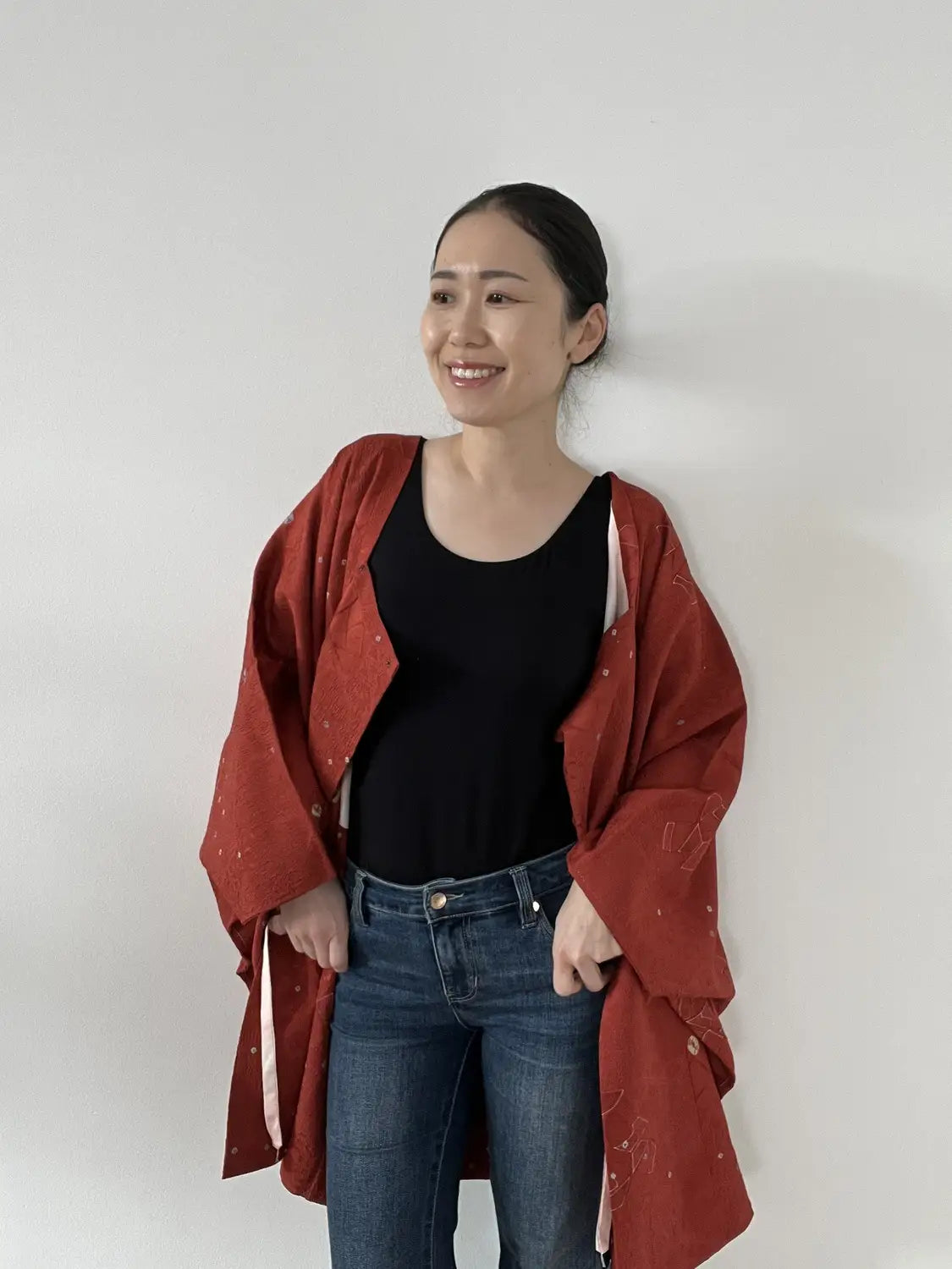 Manteau Michiyuki -Petite Étoile Rouge-Marron -