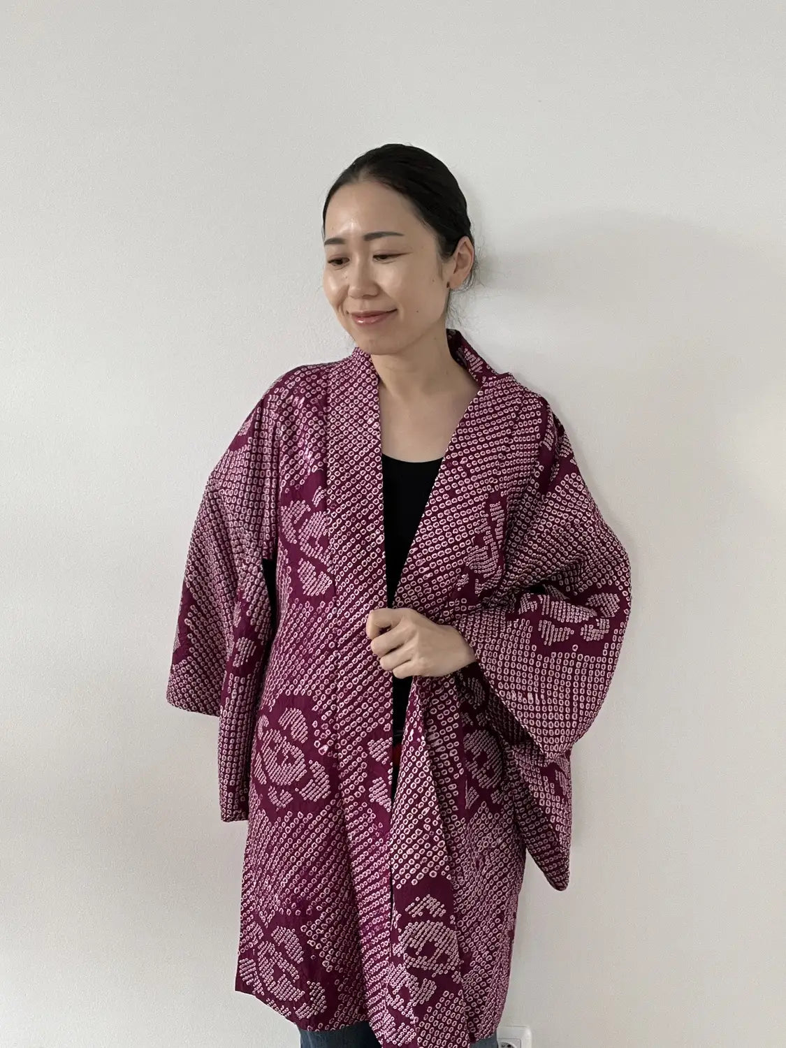 Vintage Color Haori - Shibori Purple Tachibana -