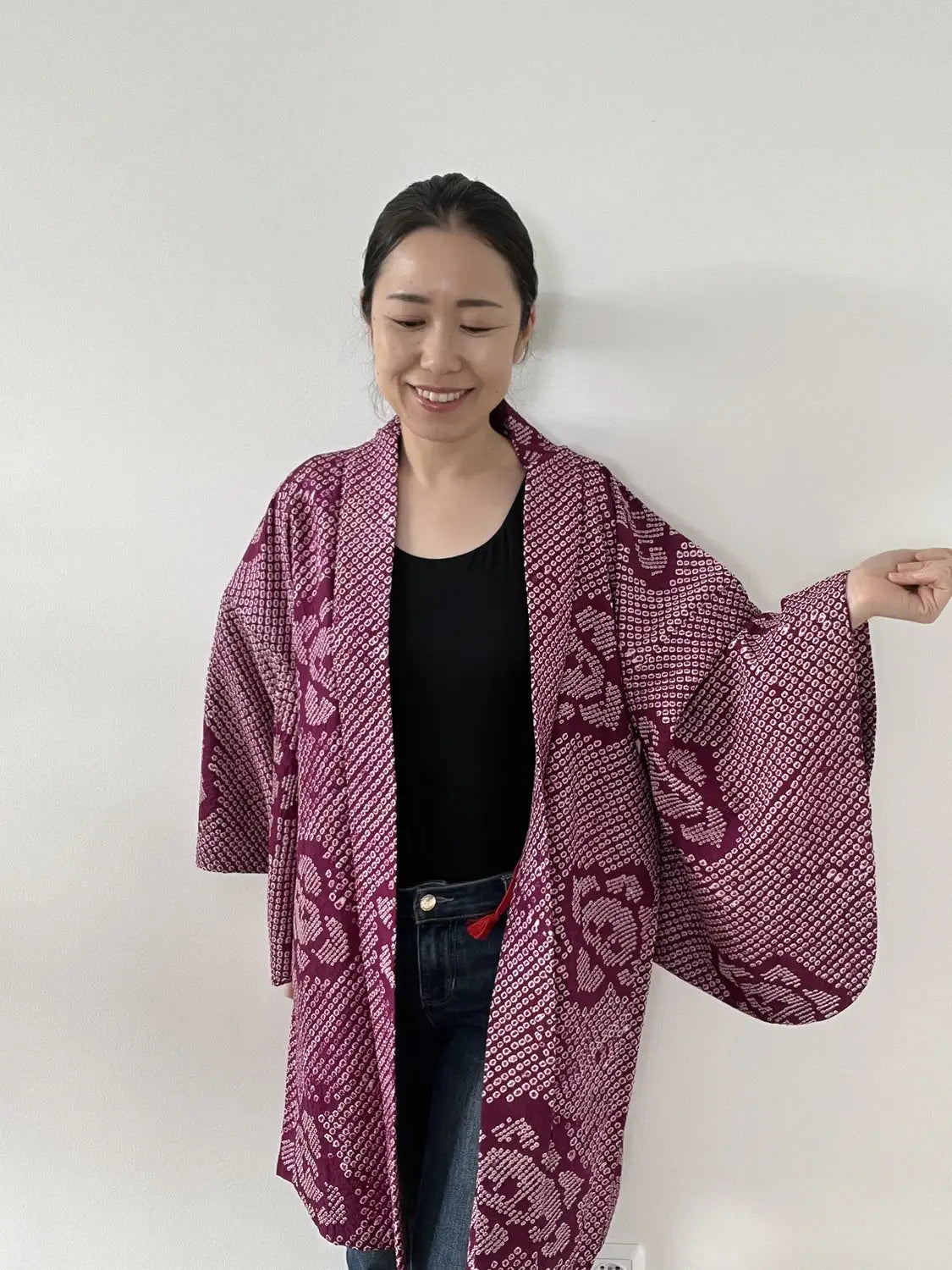 Vintage Color Haori - Shibori Purple Tachibana -