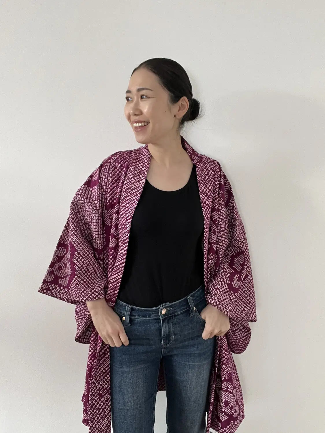 Vintage Color Haori - Shibori Purple Tachibana -