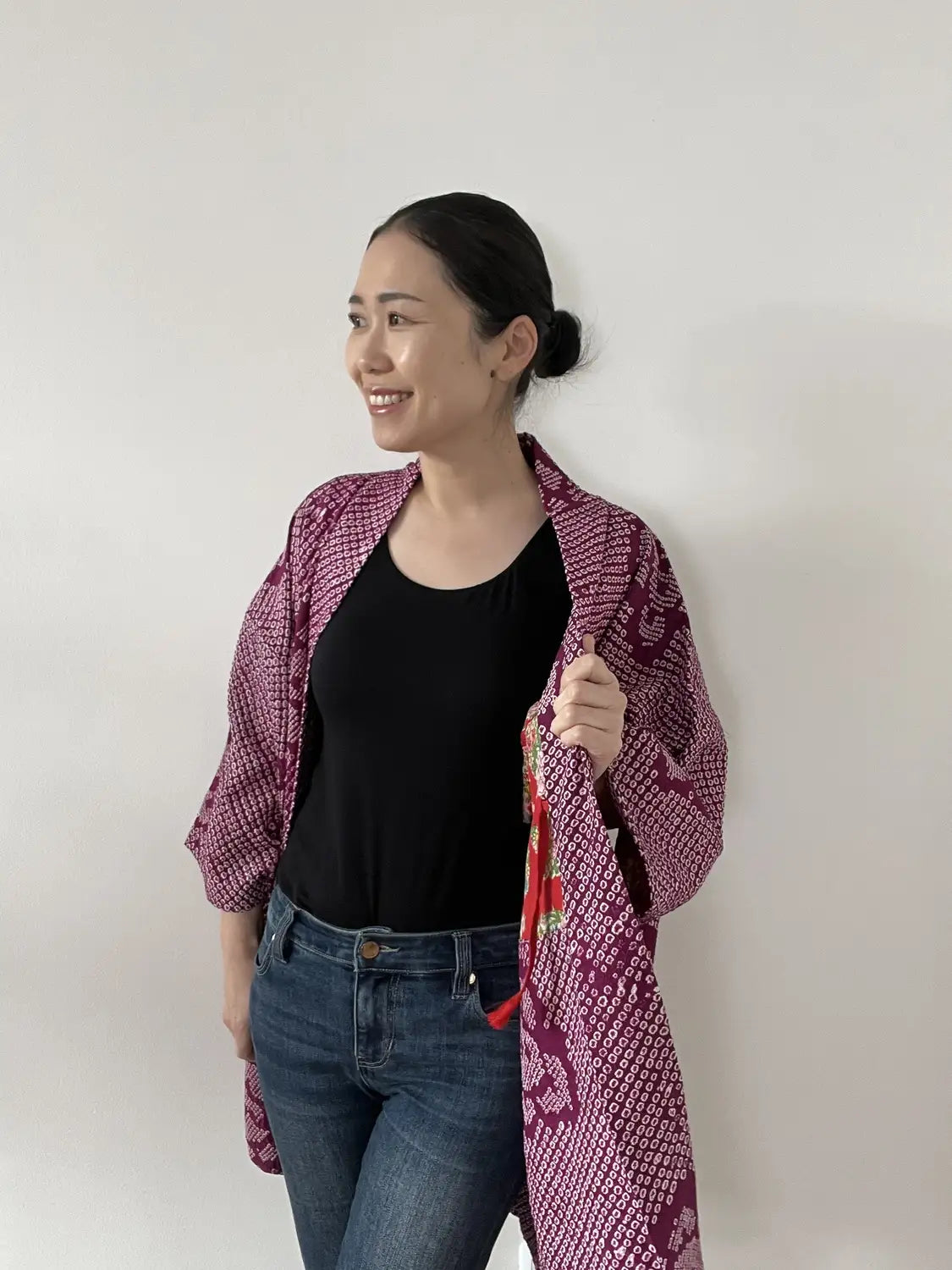 Vintage Color Haori - Shibori Purple Tachibana -