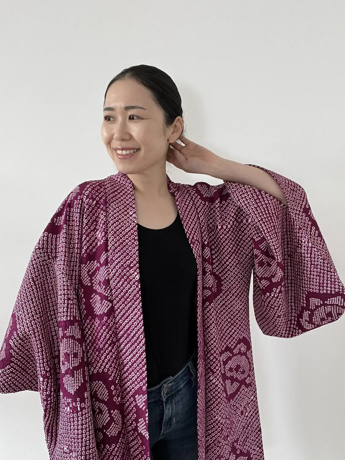 Vintage Color Haori - Shibori Purple Tachibana -