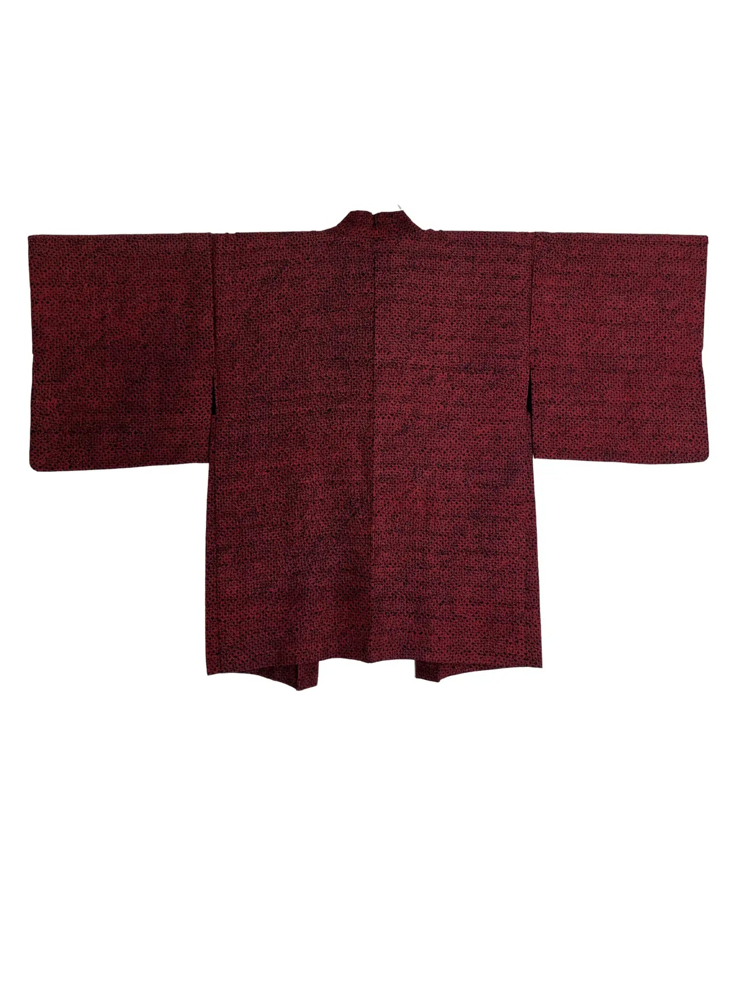 Vintage Farbe Haori - Shibori Rot und Schwarz -