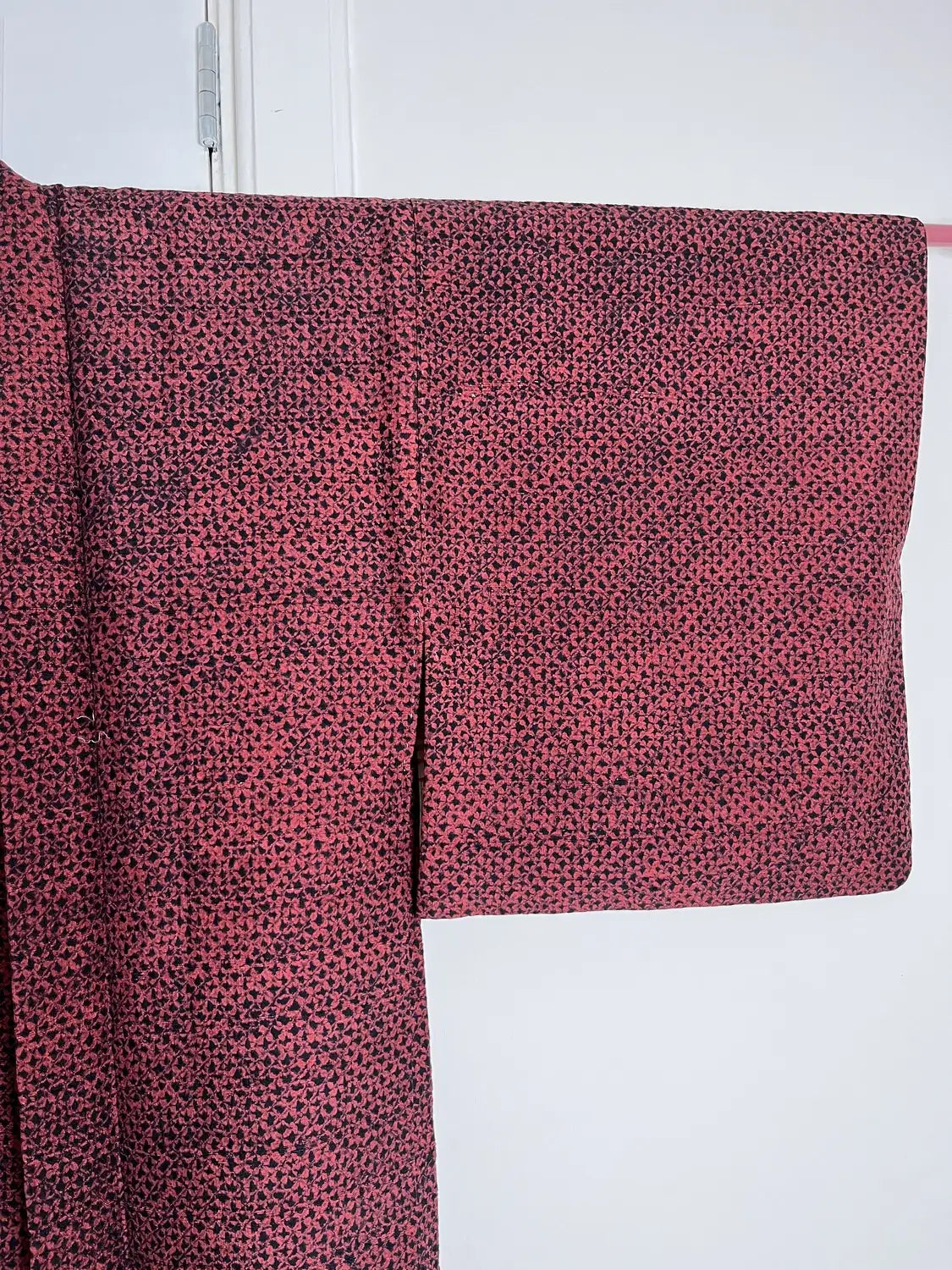 Vintage Farbe Haori - Shibori Rot und Schwarz -