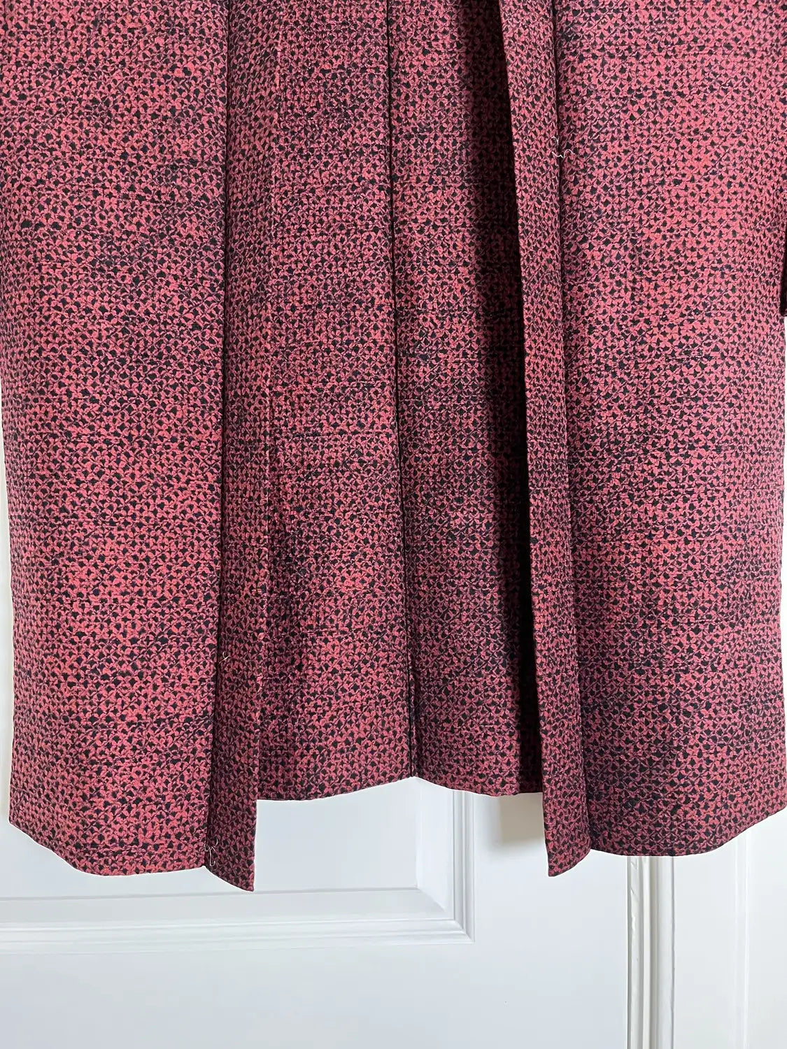 Vintage Farbe Haori - Shibori Rot und Schwarz -