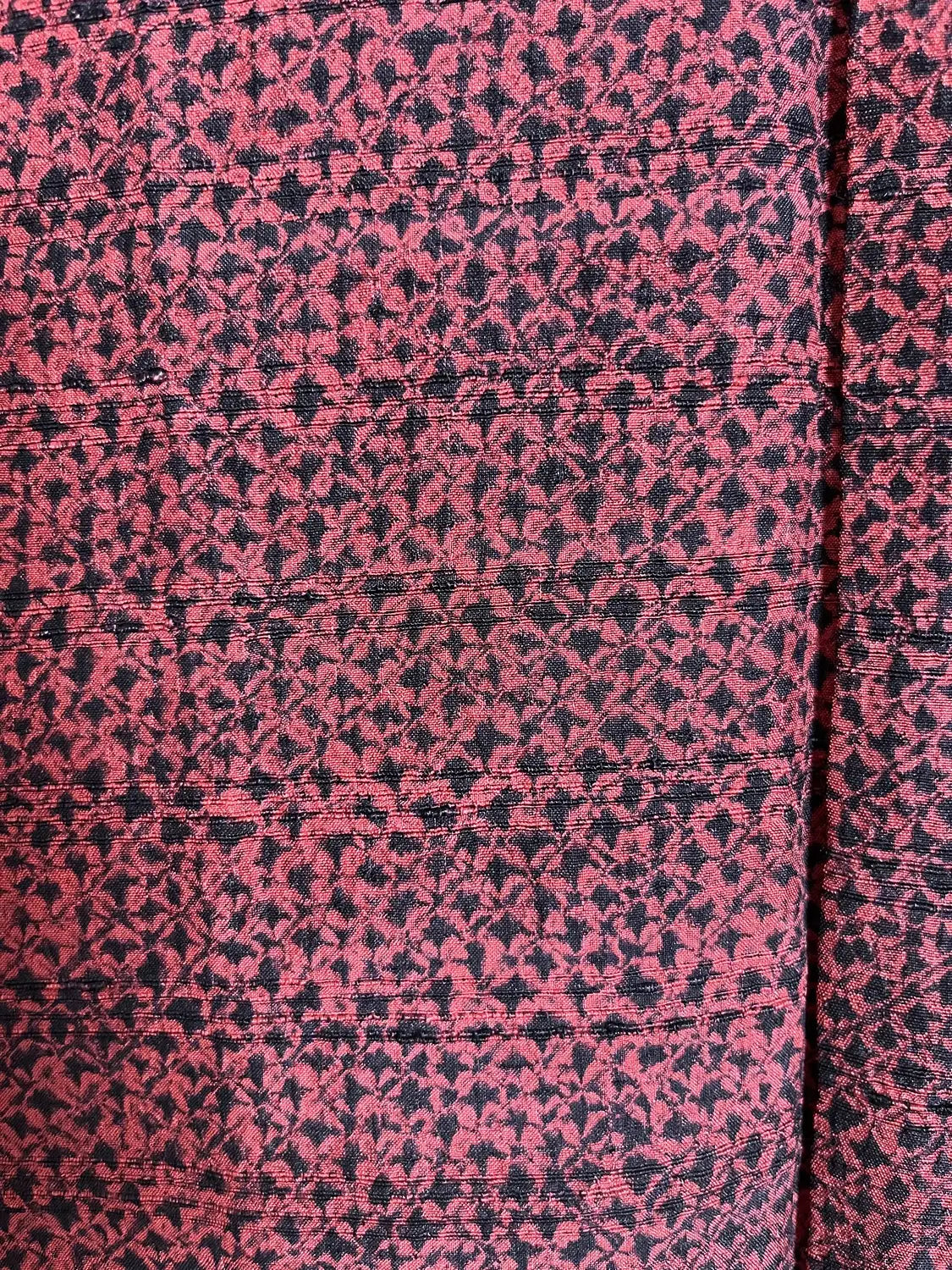 Vintage Farbe Haori - Shibori Rot und Schwarz -