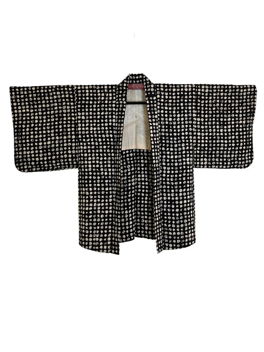Vintage Color Haori - Black and White Stone Pavement -