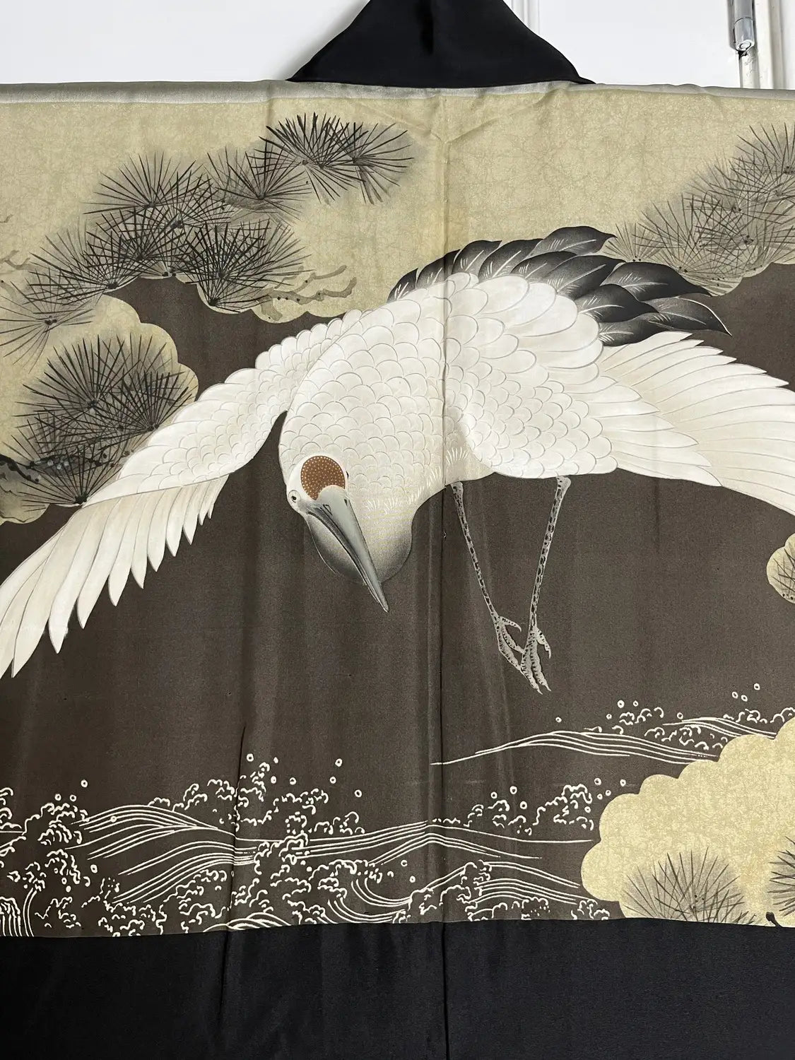 Vintage Black Haori - The Visionary Crane -