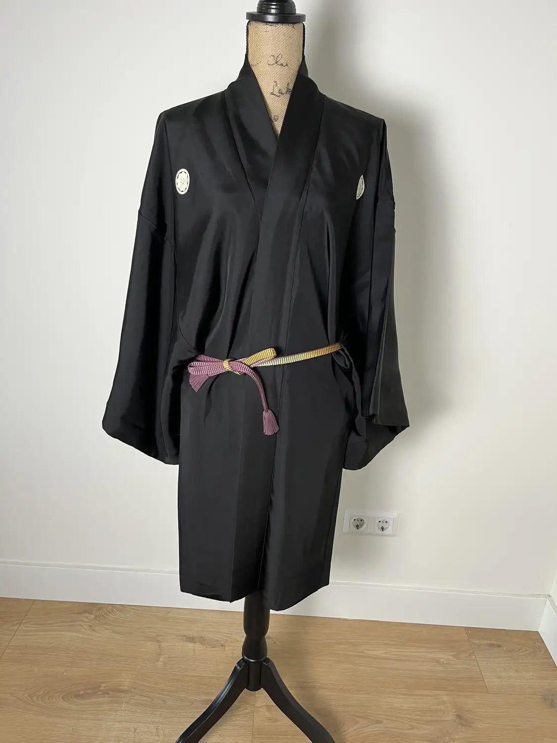 Vintage Black Haori - The Visionary Crane -