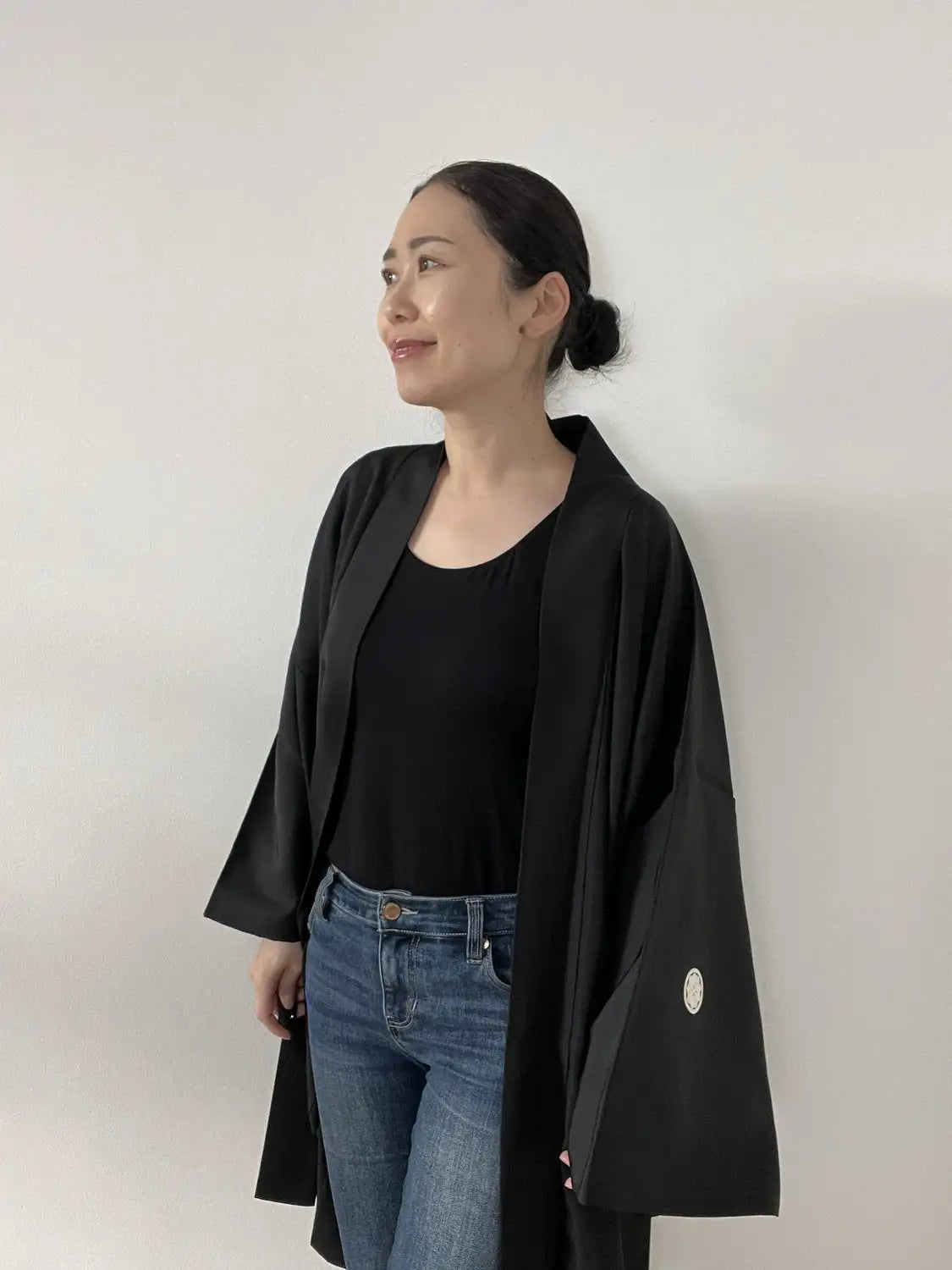 Vintage Black Haori - The Visionary Crane -