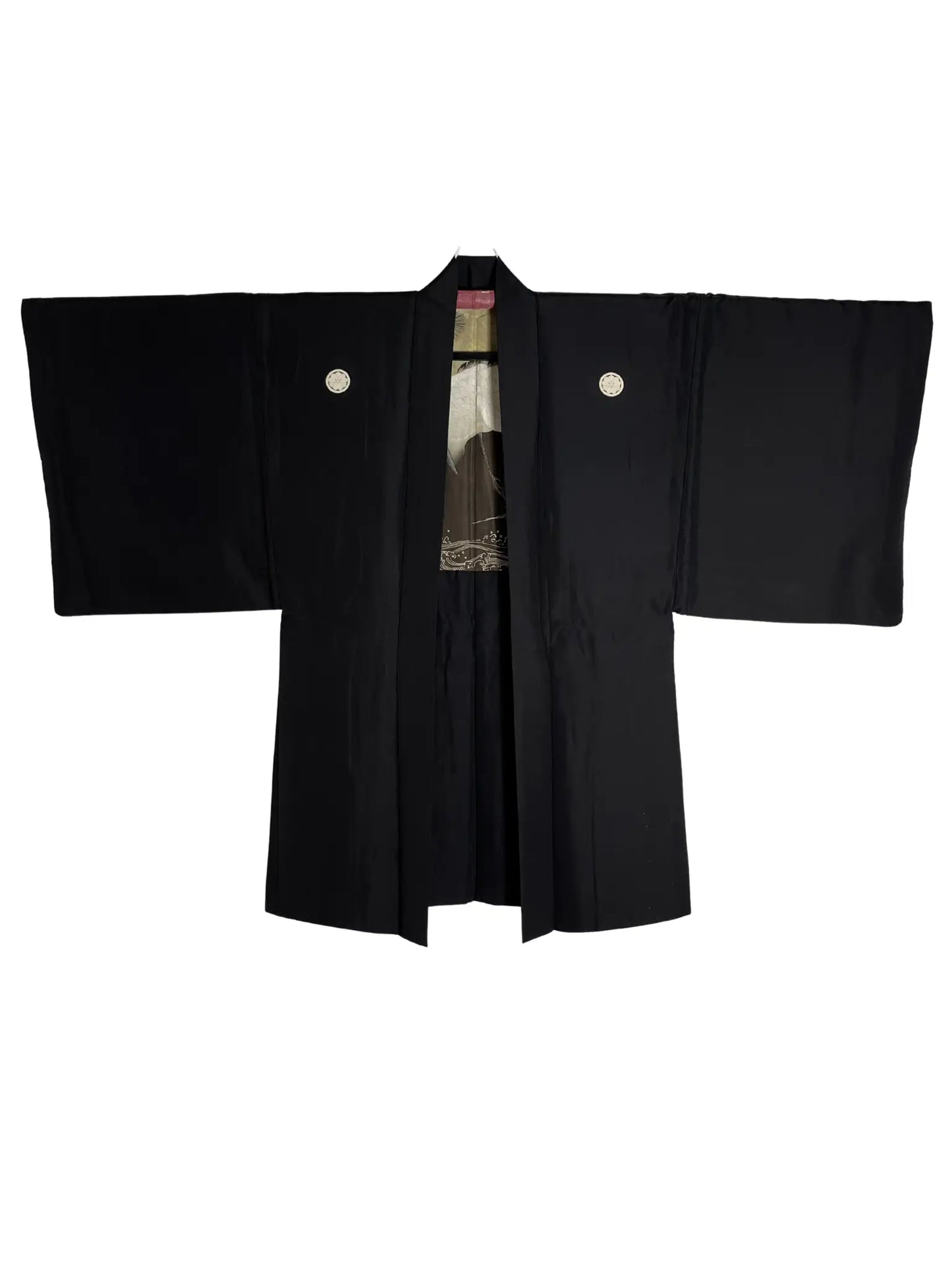 Vintage Black Haori - The Visionary Crane -