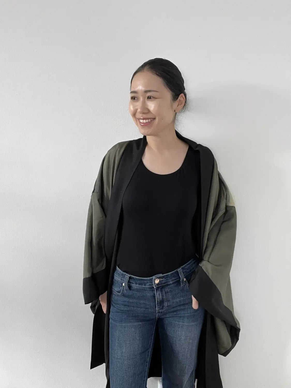 Vintage Black Haori - The Visionary Crane -