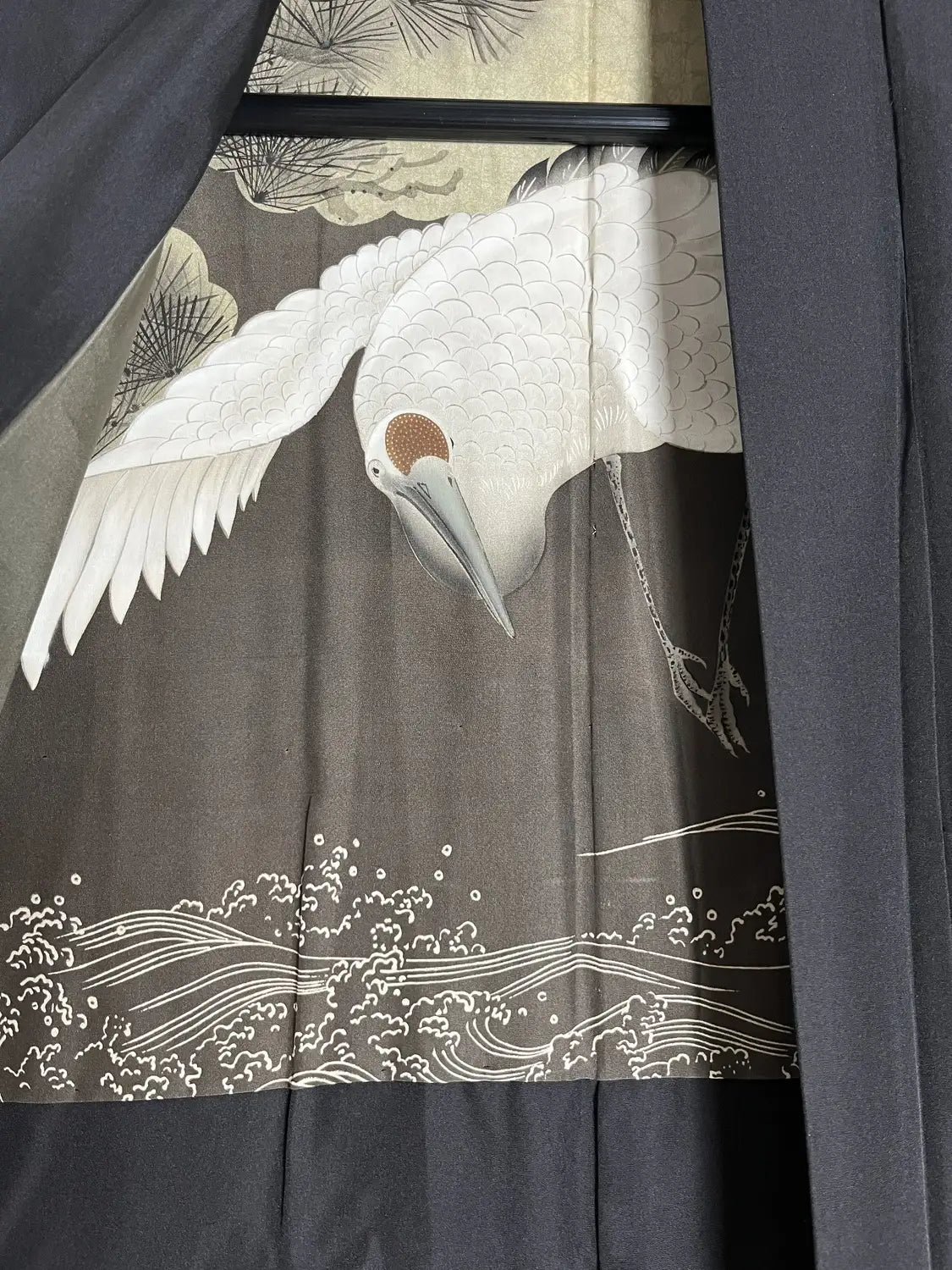 Vintage Black Haori - The Visionary Crane -