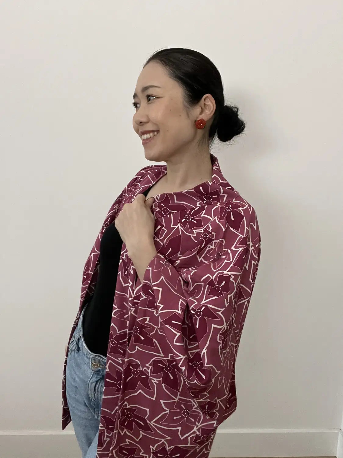 Vintage Color Haori - Blumen im Gespräch -