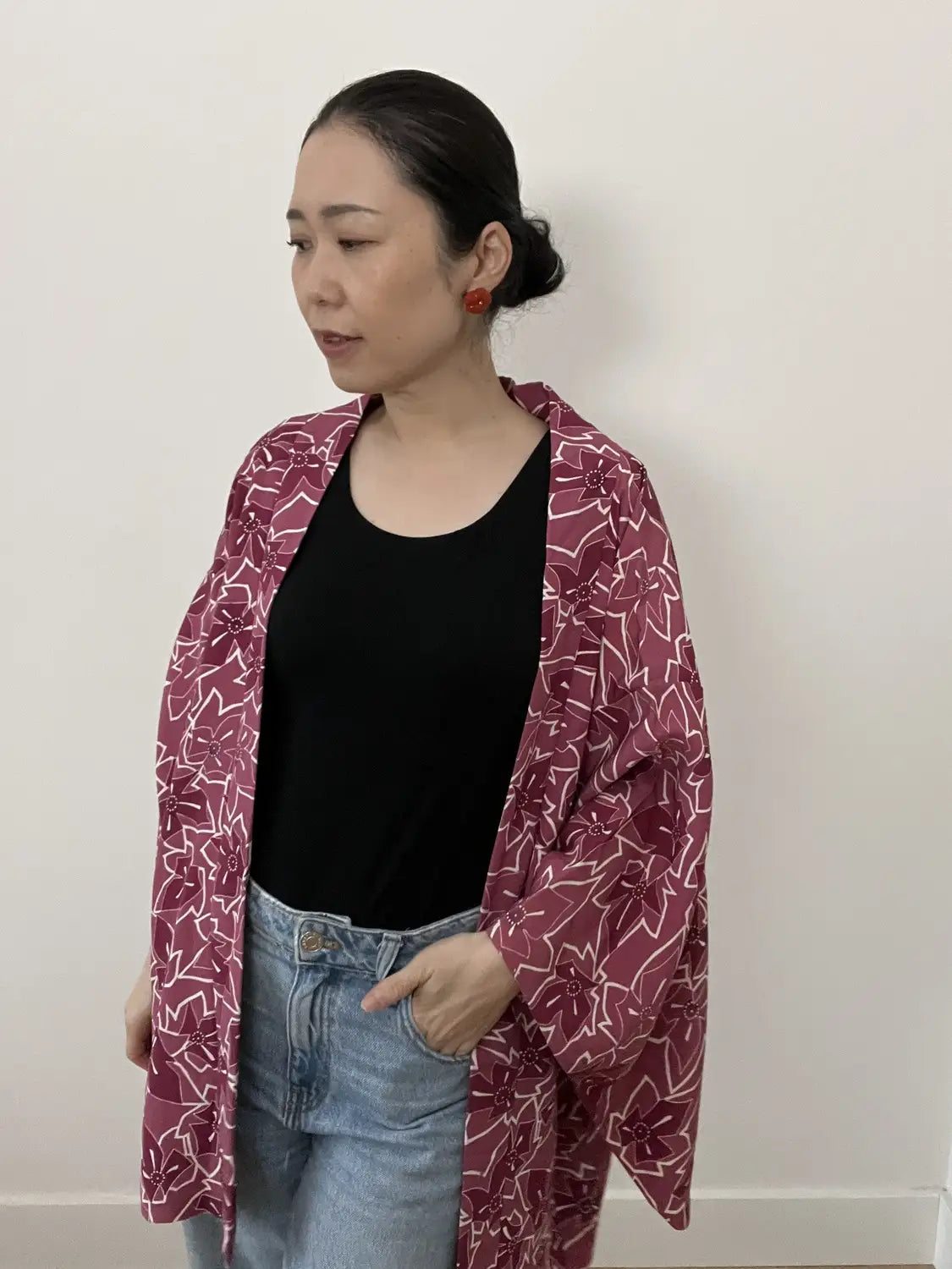 Vintage Color Haori - Blumen im Gespräch -
