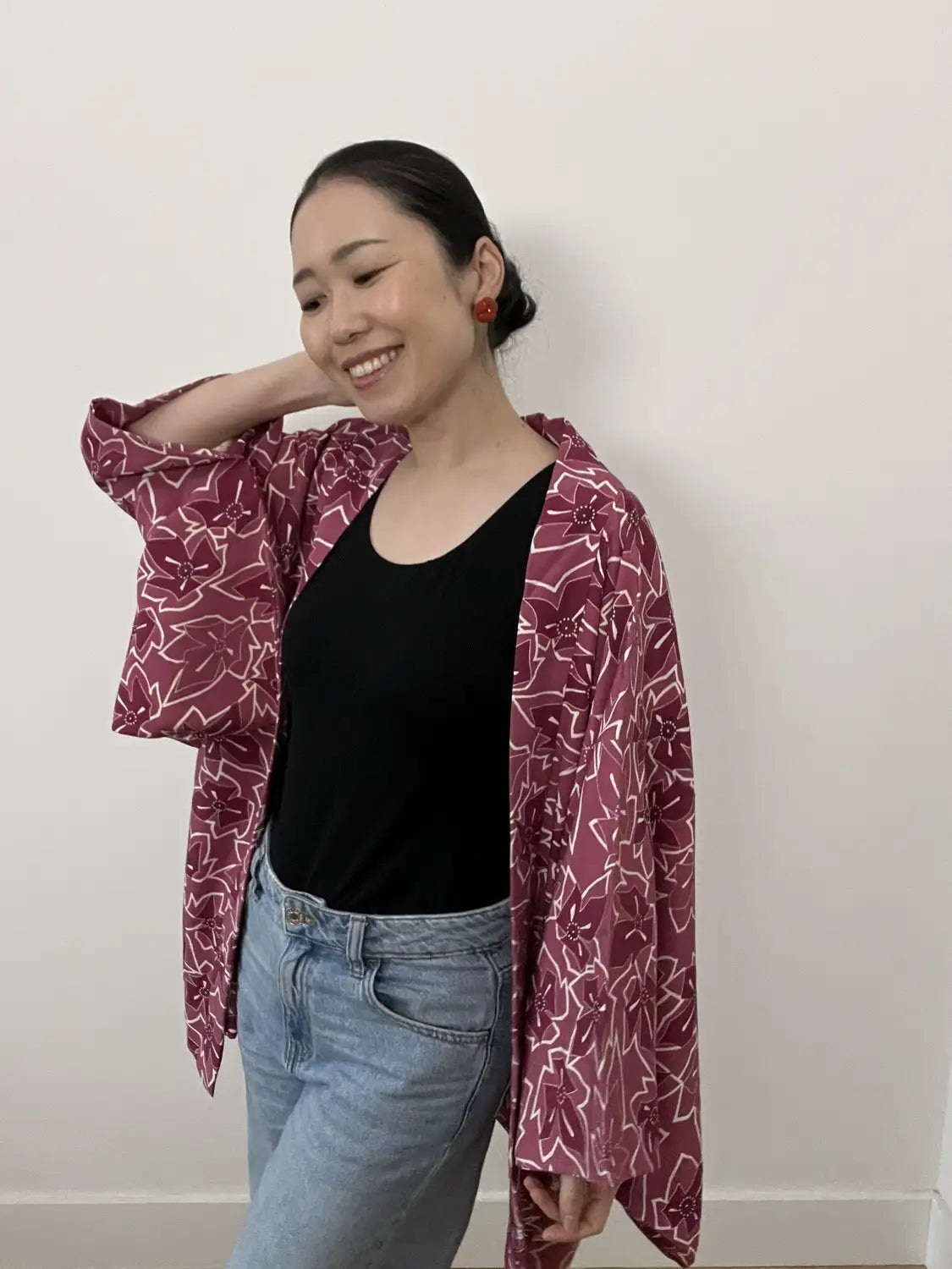 Vintage Color Haori - Blumen im Gespräch -