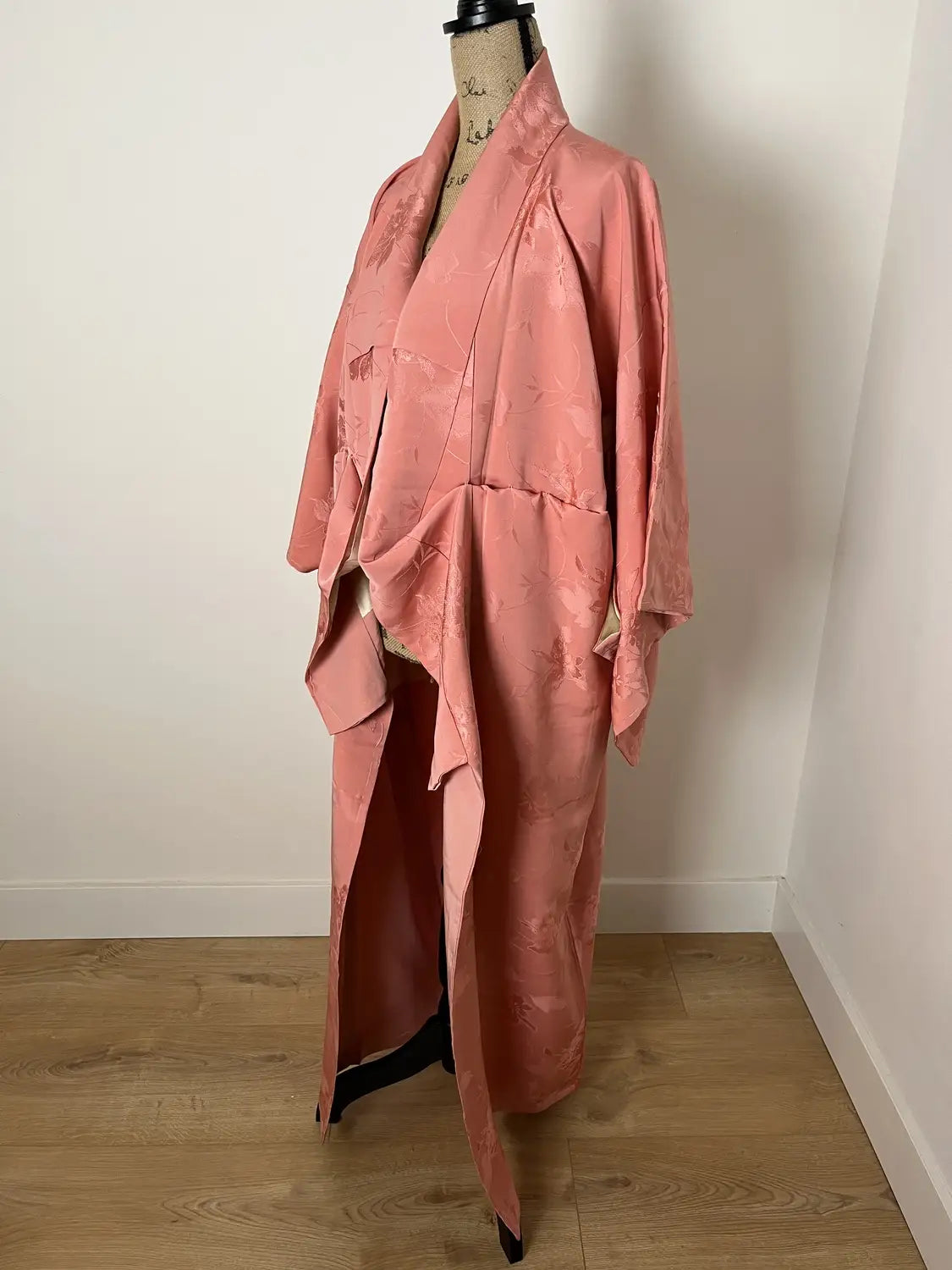 kimono iromuji vintage - Rose élégant - Arrangement original Hallelujah