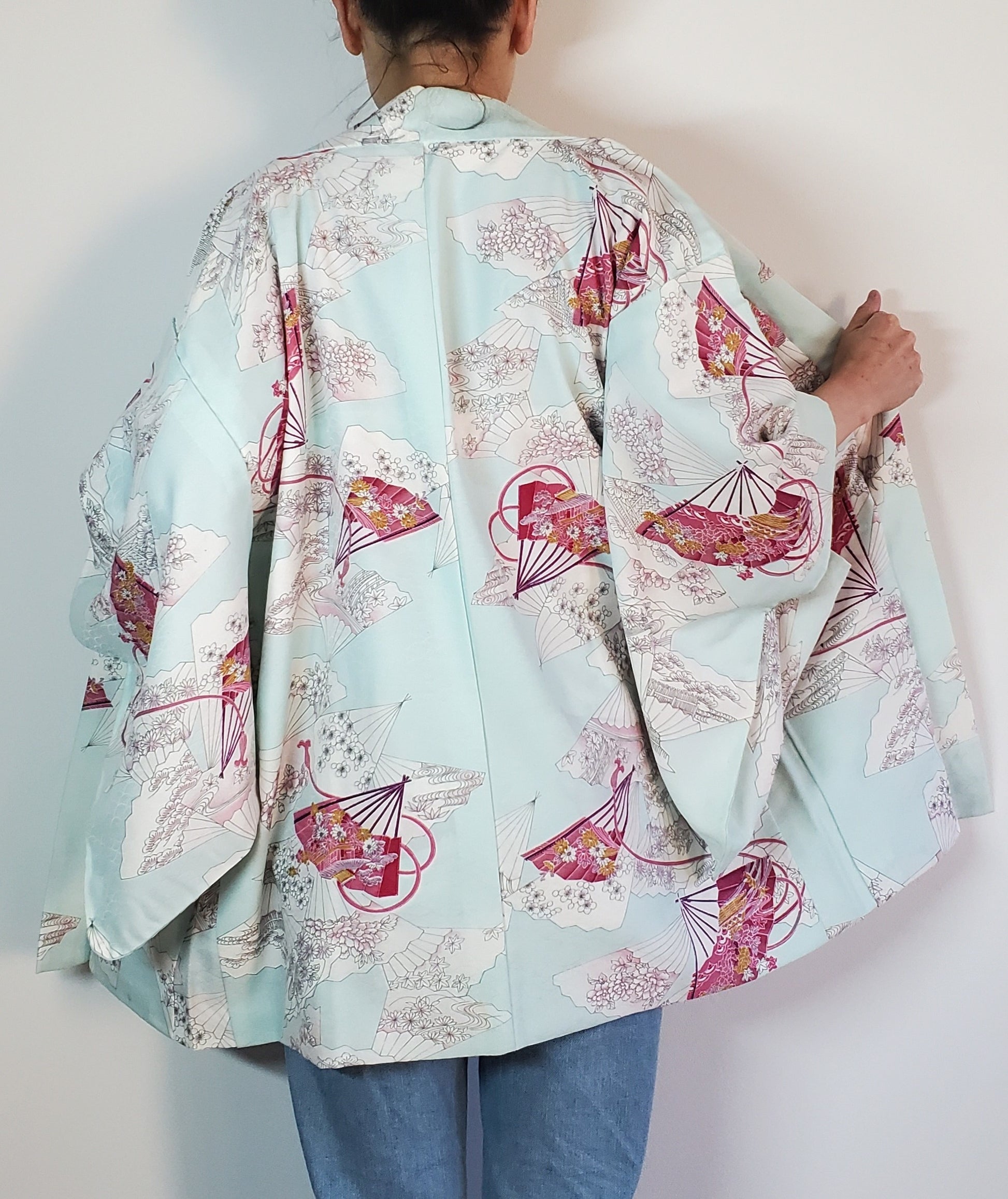 Haori Jacket Light Pink Kimono Cardigan Haori Hot Pink Kimono